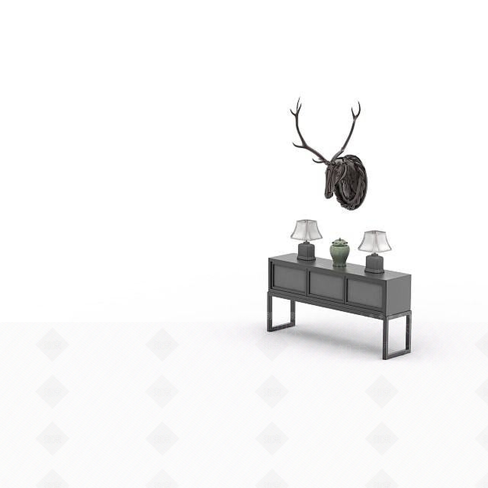 欧式古典欧式边柜3D模型下载【ID:1195909684】
