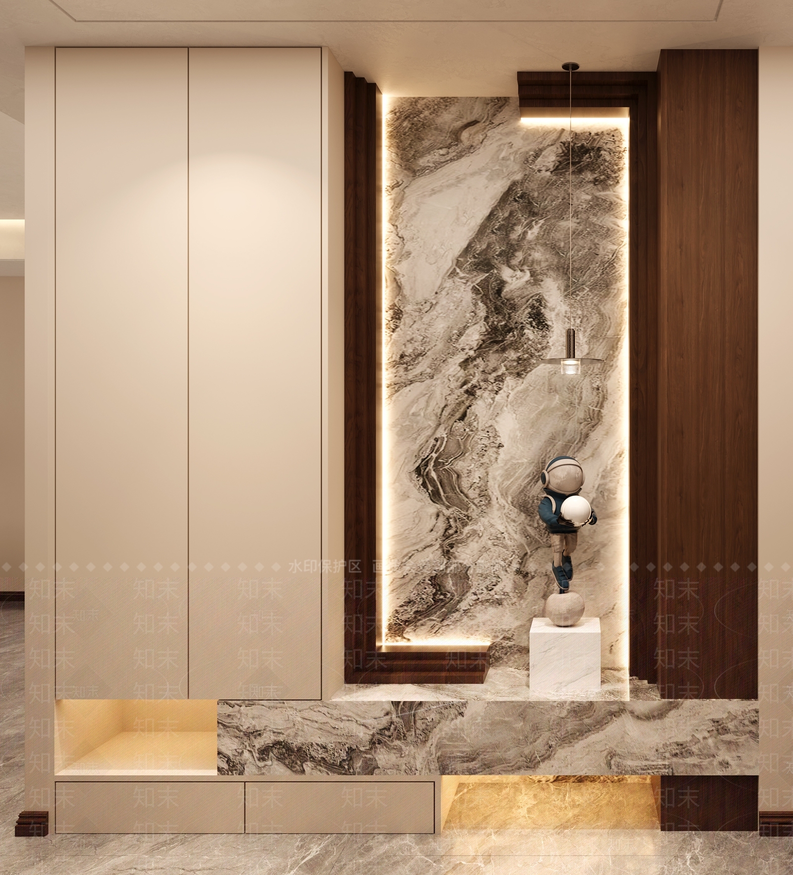 现代轻奢鞋柜3D模型下载【ID:1195910294】