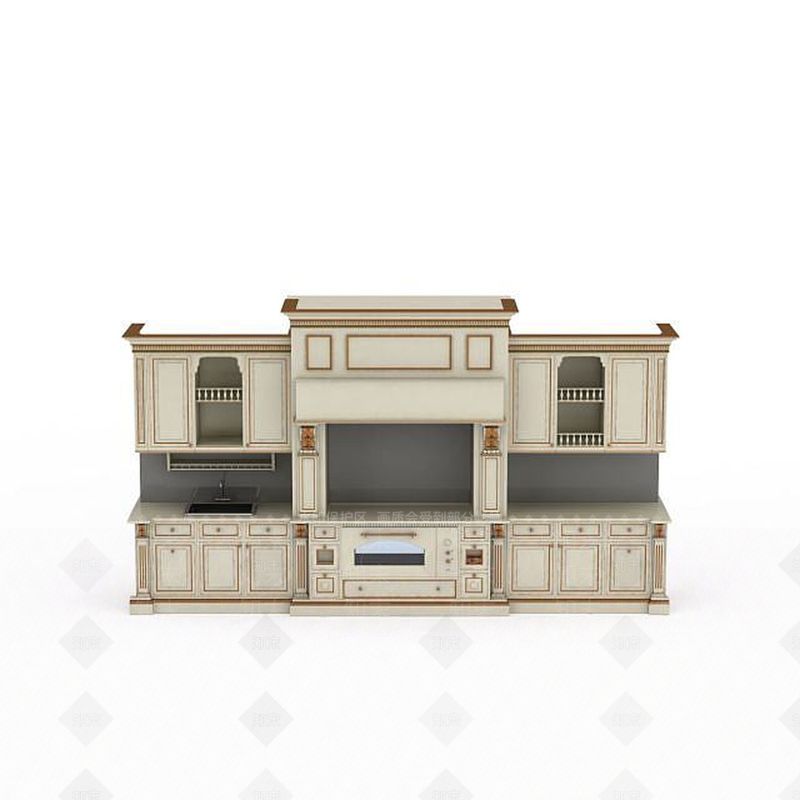 欧式古典欧式橱柜3D模型下载【ID:1195910099】