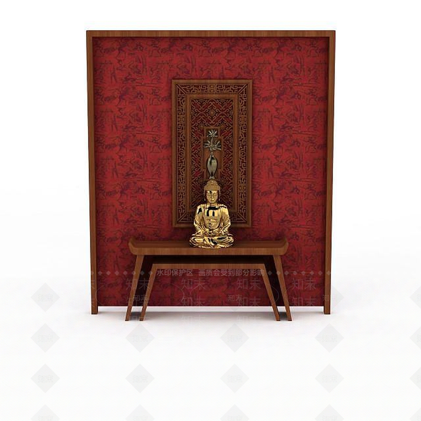 现代木质案几3D模型下载【ID:1195911122】