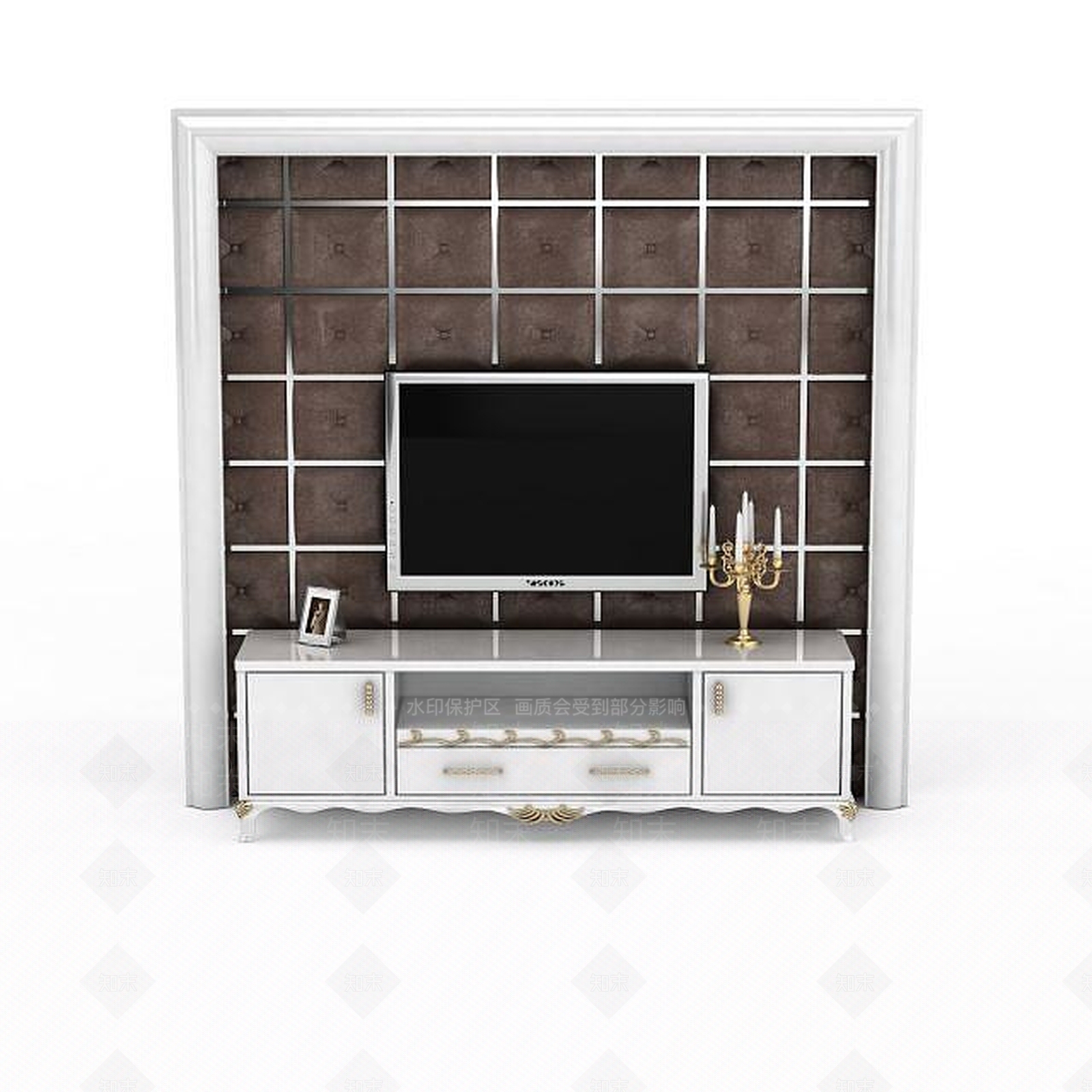 现代电视背景墙3D模型下载【ID:1195911594】