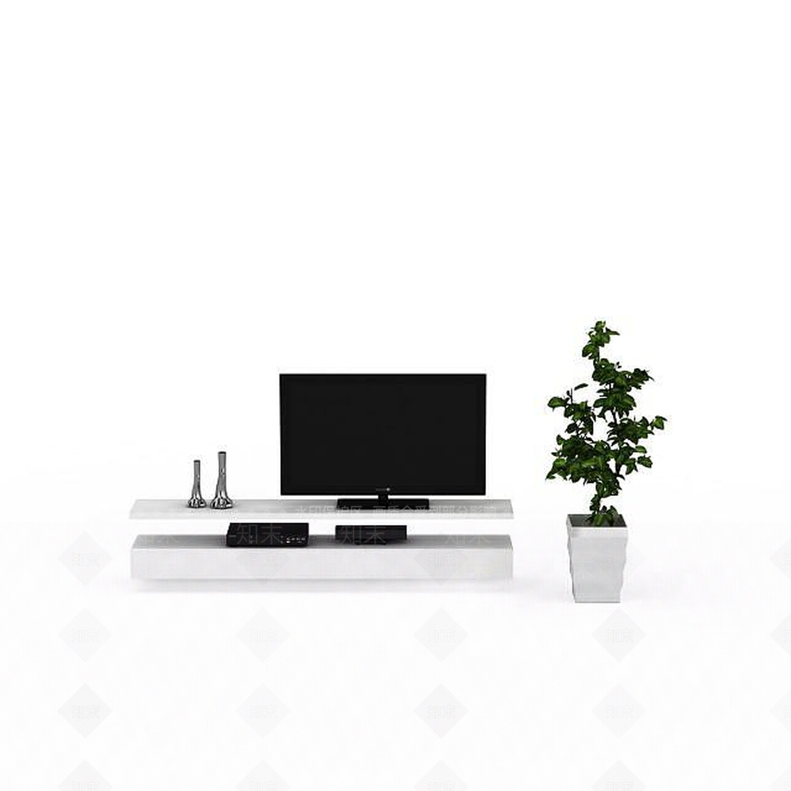 现代简约木质电视柜3D模型下载【ID:1195912026】