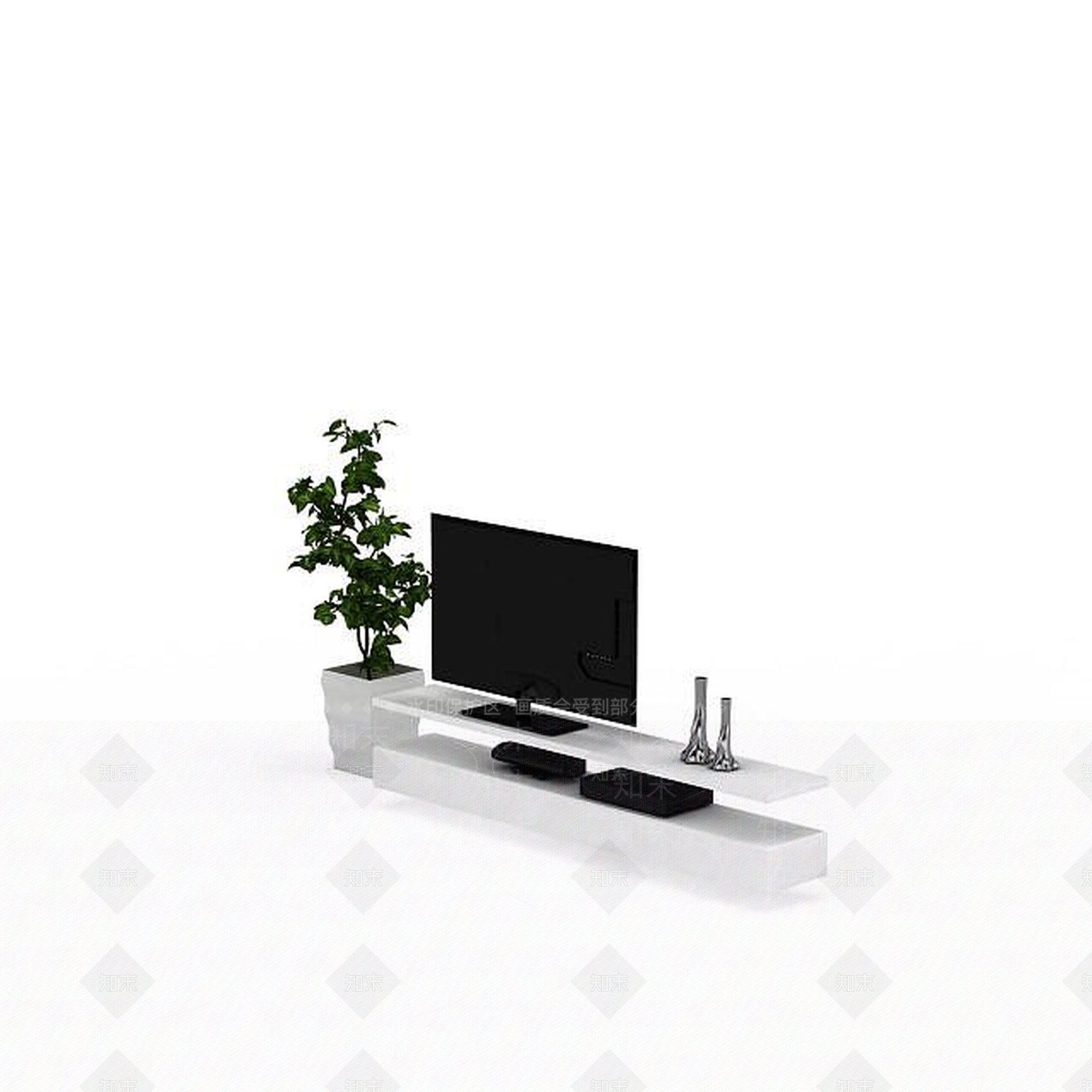 现代简约木质电视柜3D模型下载【ID:1195912026】