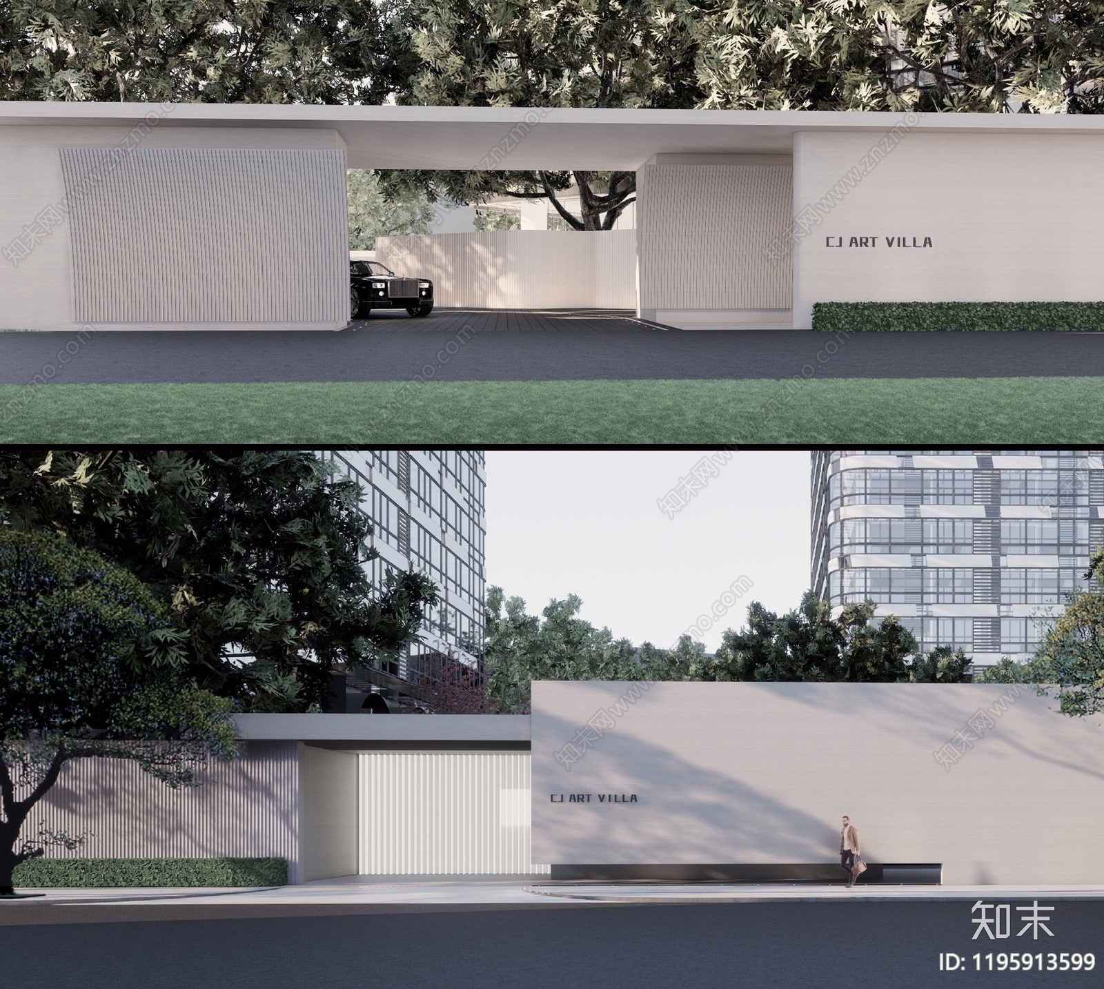 现代轻奢小区景观下载【ID:1195913599】