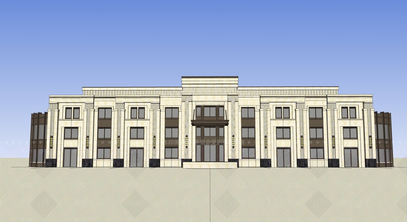 欧式其他商业建筑SU模型下载【ID:1195914359】
