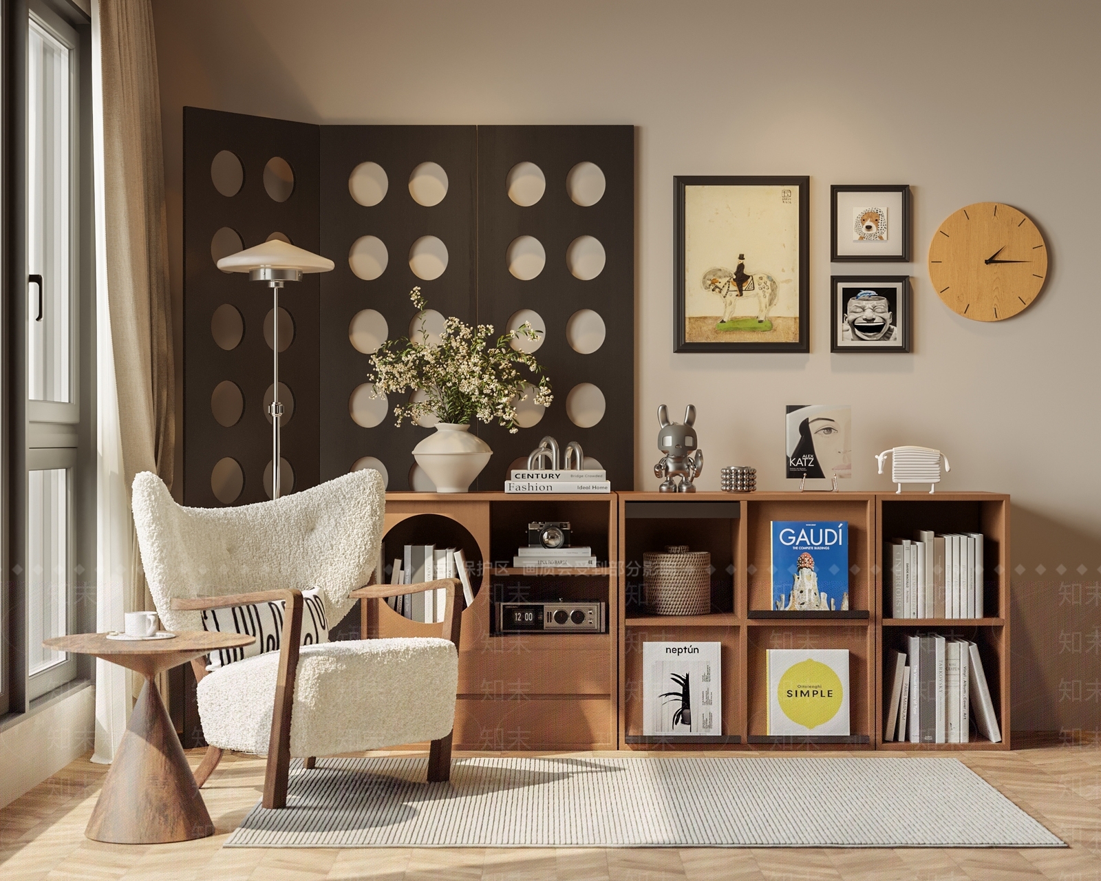 中古原木书柜SU模型下载【ID:1195915269】