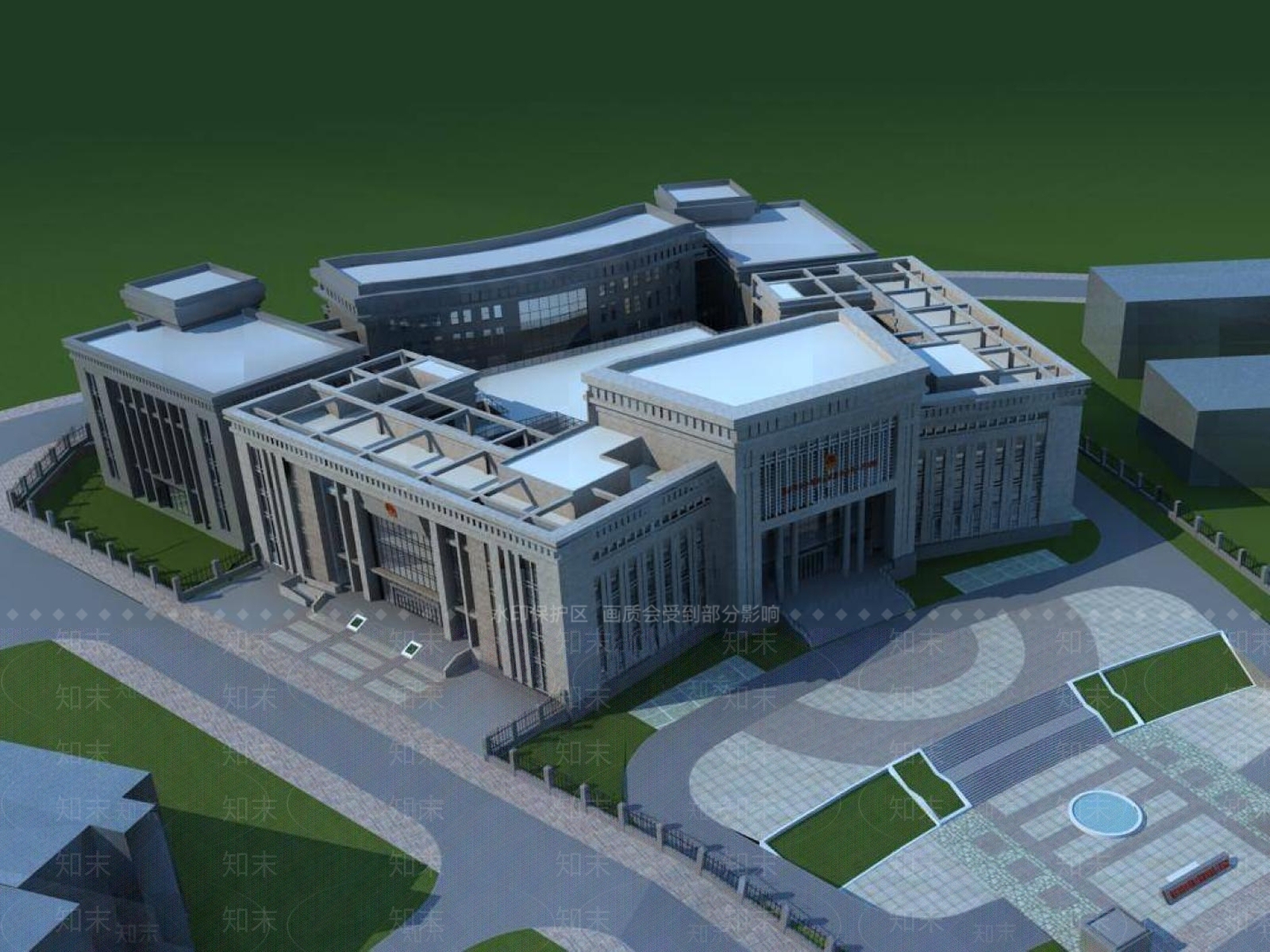 简欧办公楼3D模型下载【ID:1195915791】
