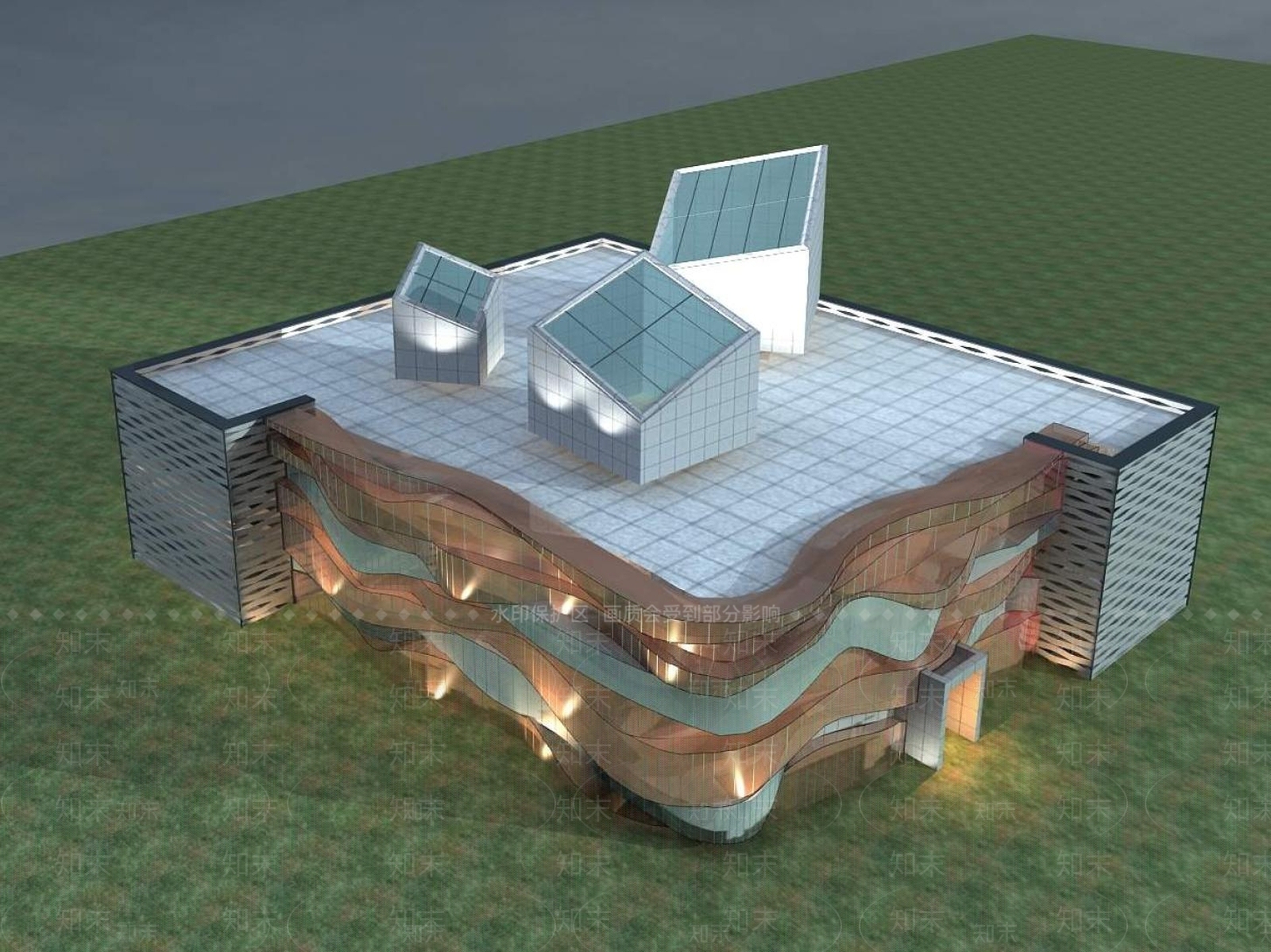 现代酒店外观3D模型下载【ID:1195916760】