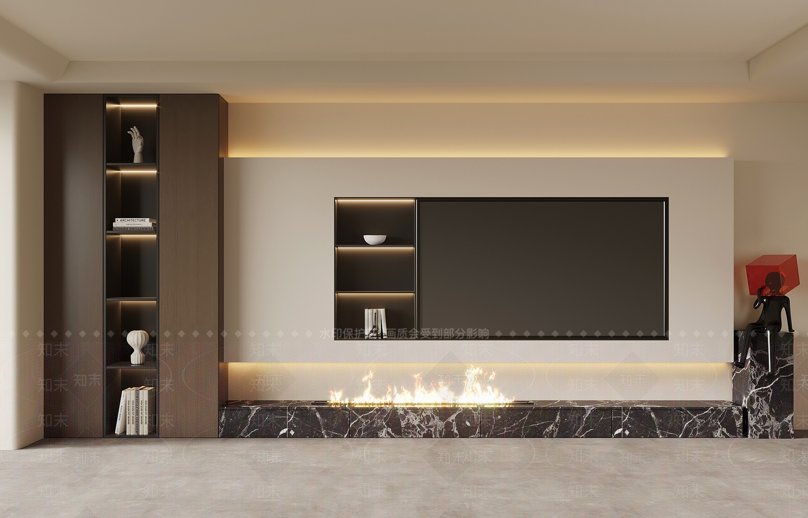 现代意式电视柜SU模型下载【ID:1195917201】