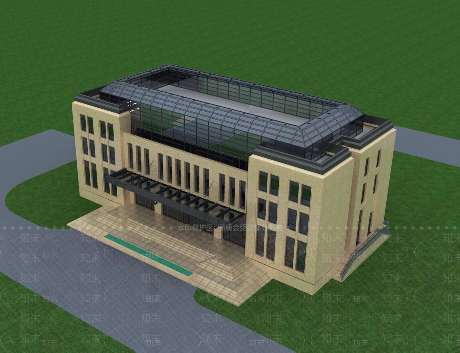 简欧酒店外观3D模型下载【ID:1195918832】