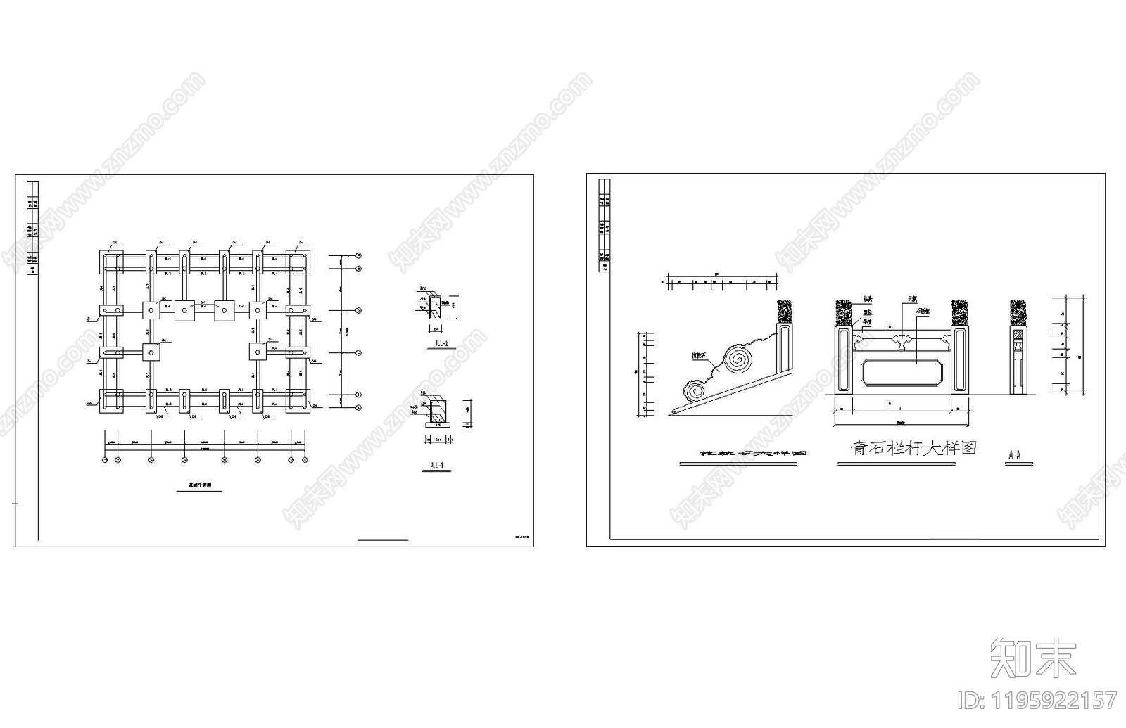 仿古建筑cad施工图下载【ID:1195922157】