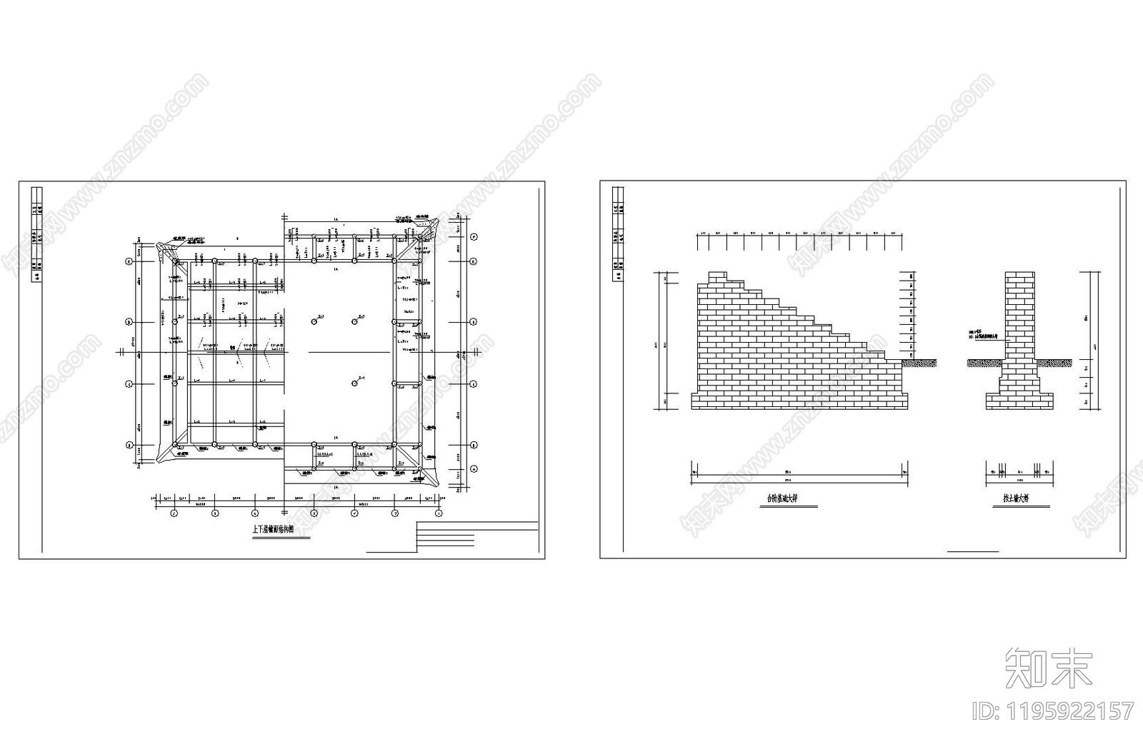 仿古建筑cad施工图下载【ID:1195922157】