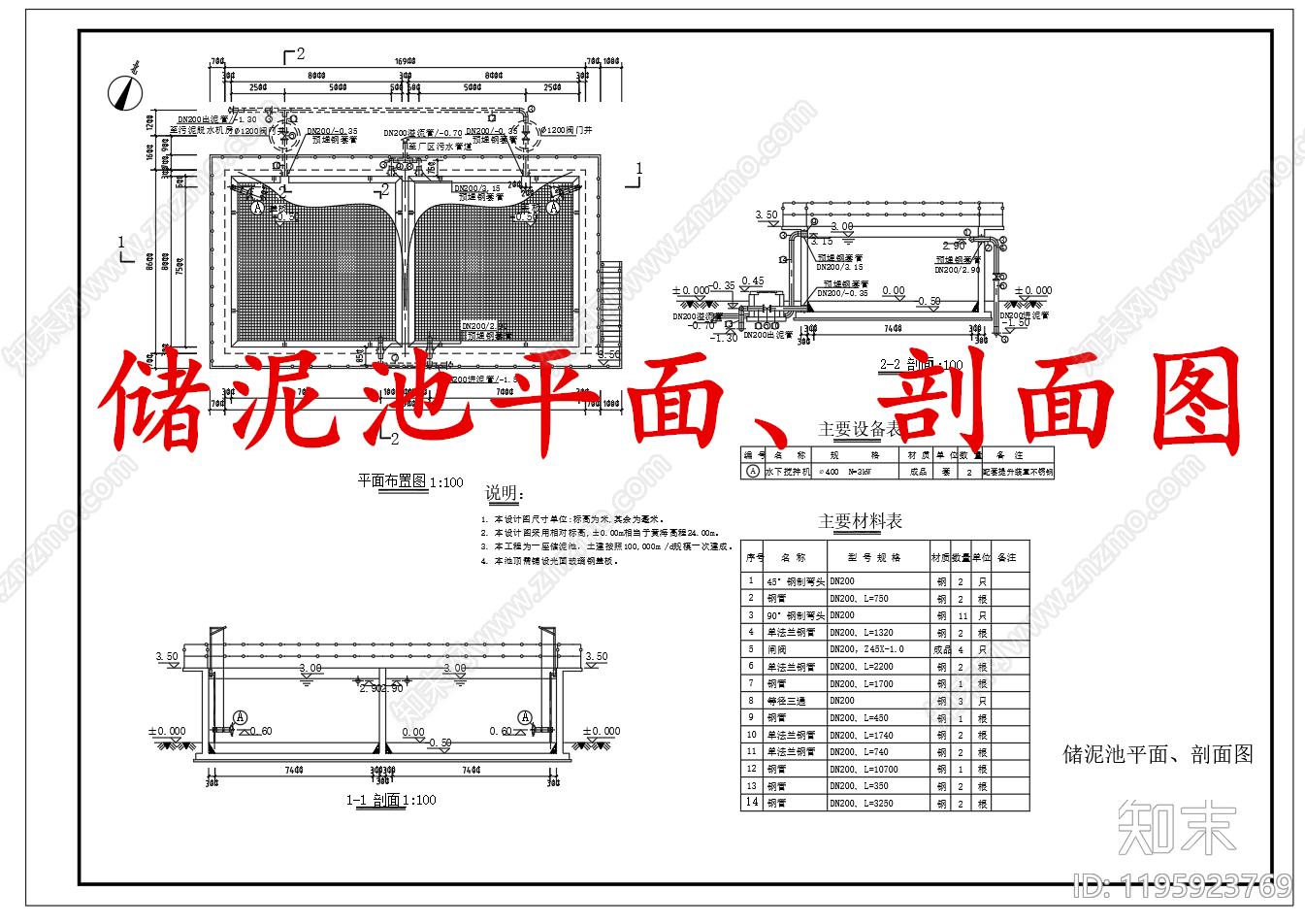 水处理施工图下载【ID:1195923769】