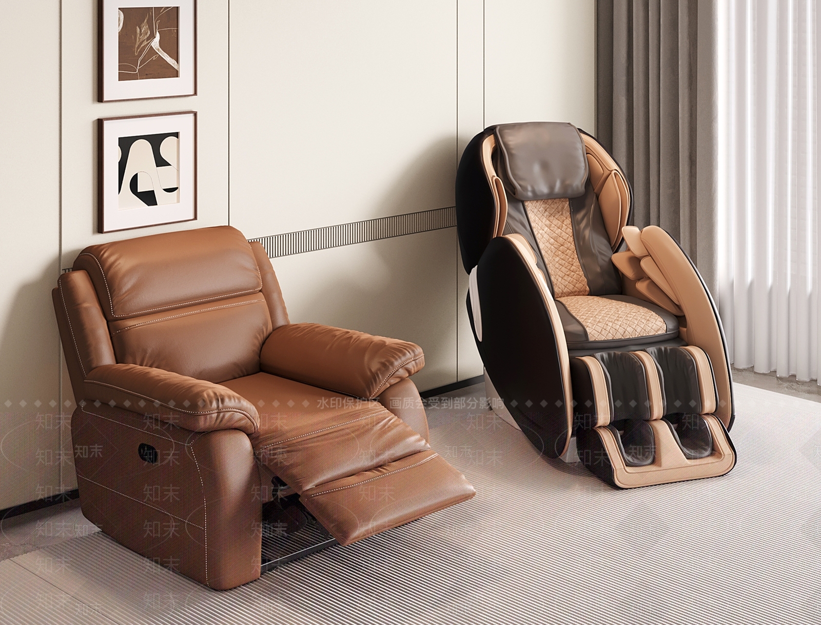 现代按摩椅3D模型下载【ID:1195923809】
