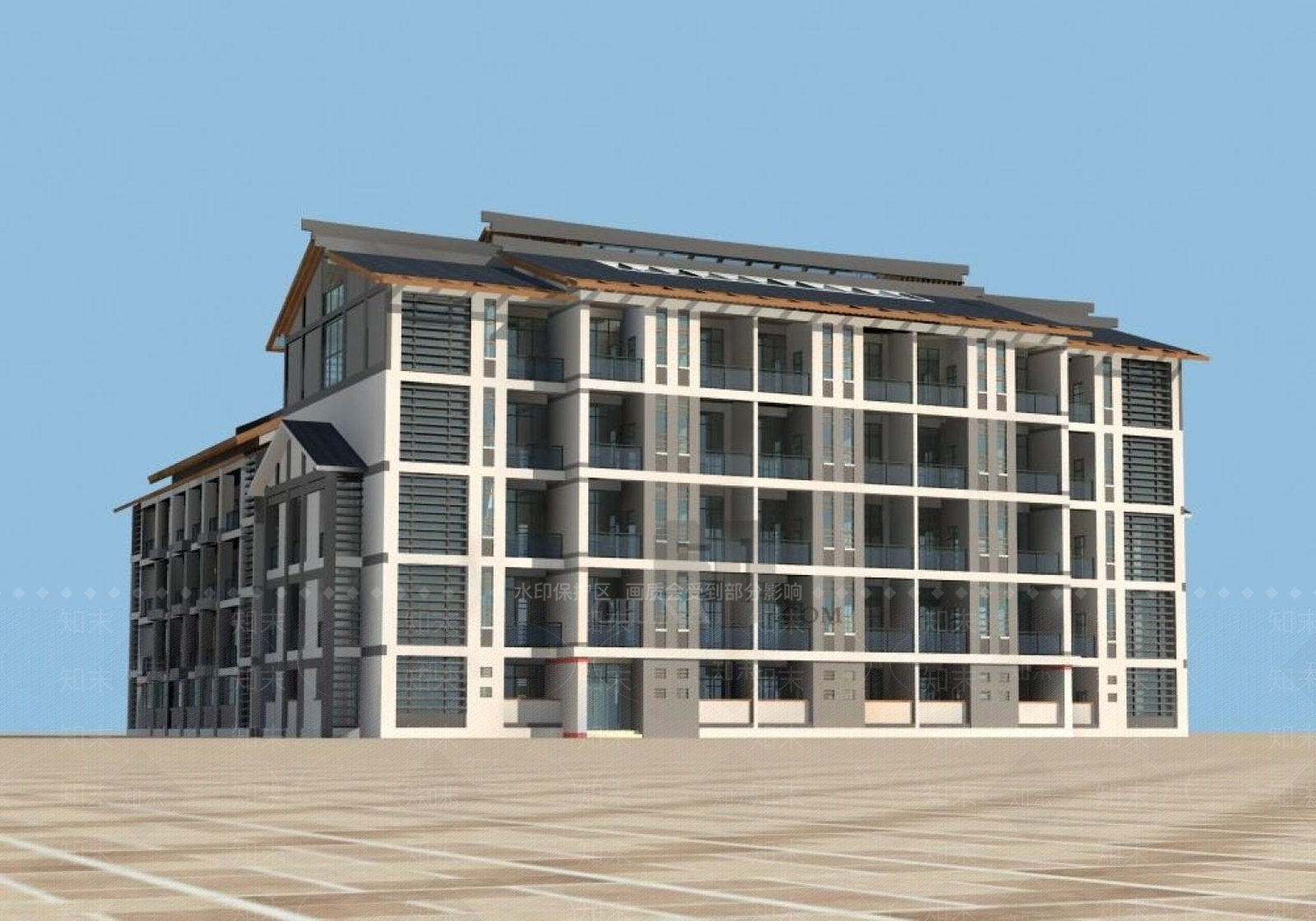 新中式其他住宅外观3D模型下载【ID:1195924840】