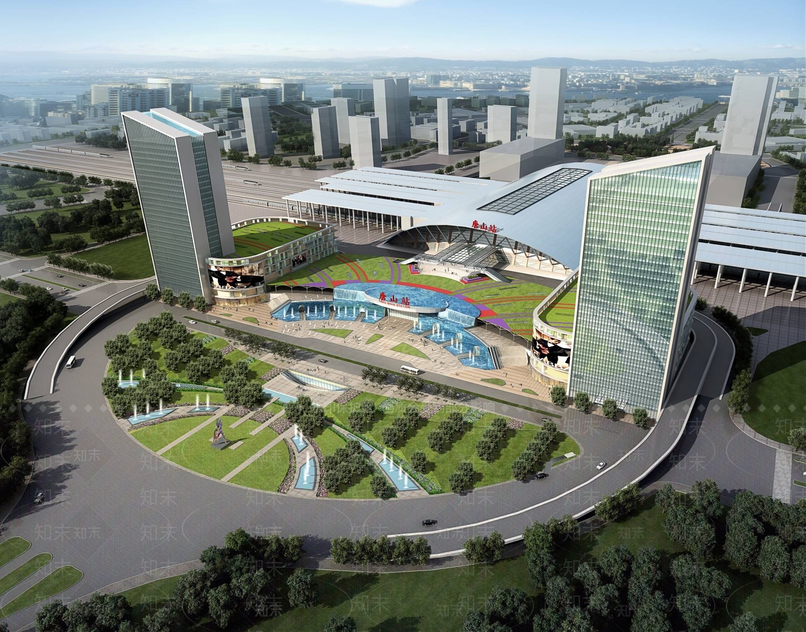 现代车站外观3D模型下载【ID:1195924899】
