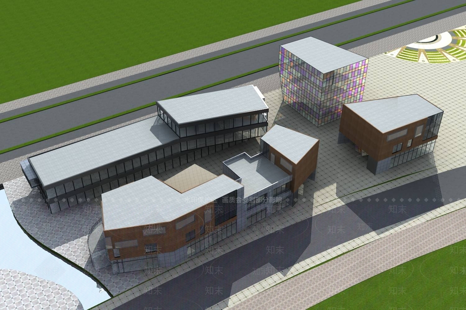 现代商业景观3D模型下载【ID:1195925148】