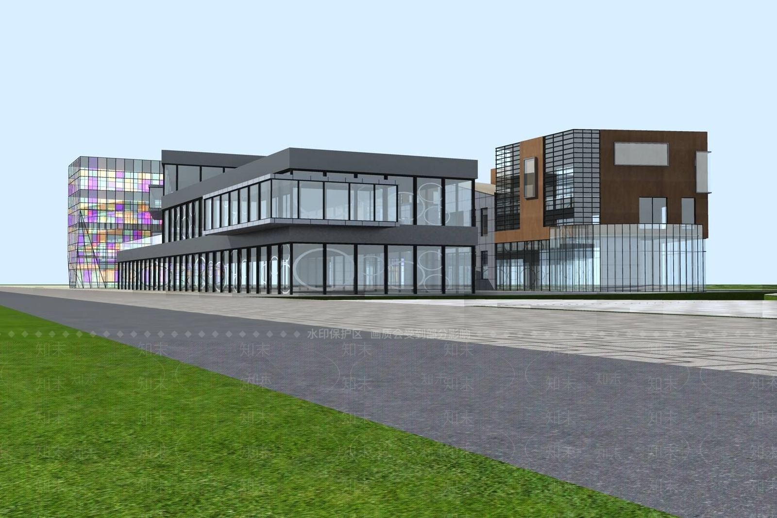 现代商业景观3D模型下载【ID:1195925148】