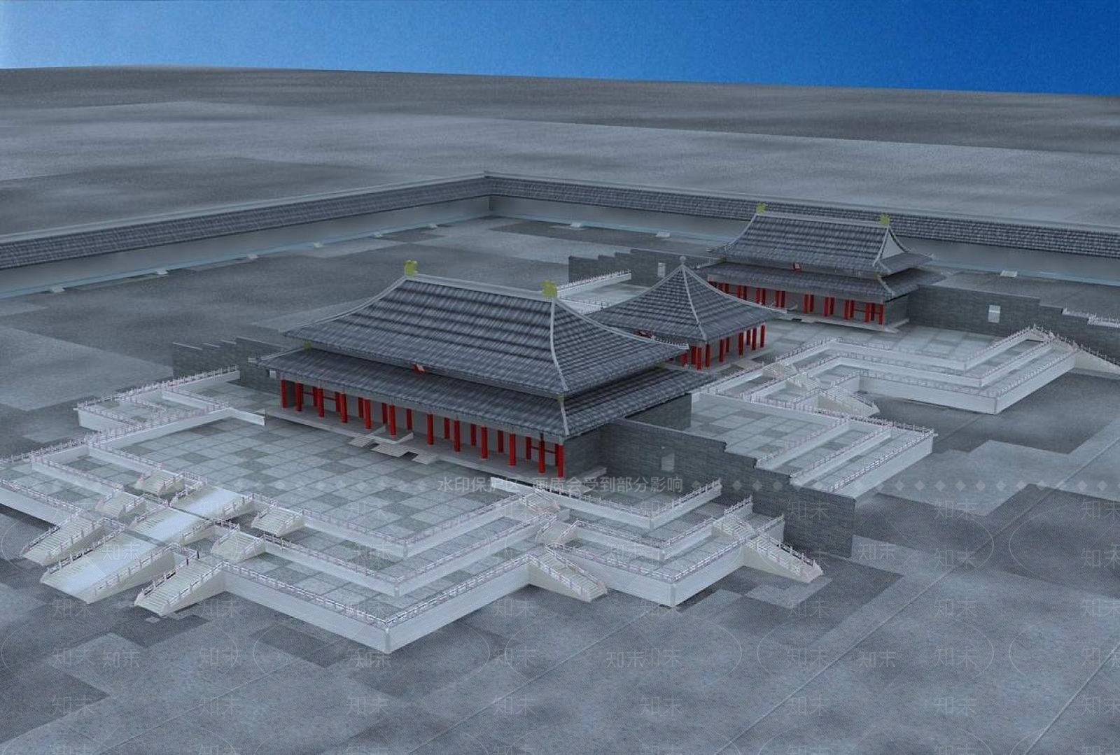中式古建3D模型下载【ID:1195925326】