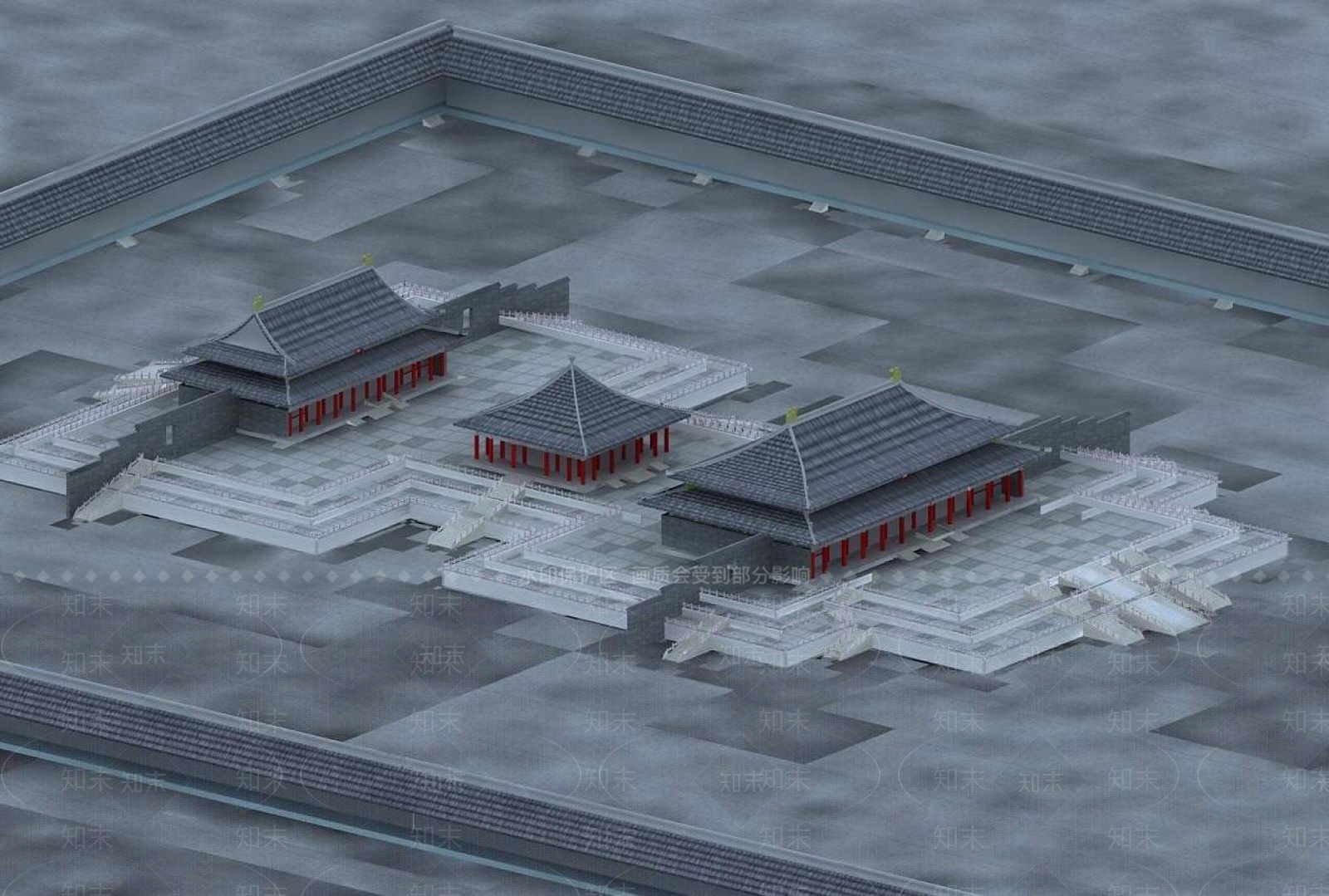 中式古建3D模型下载【ID:1195925326】