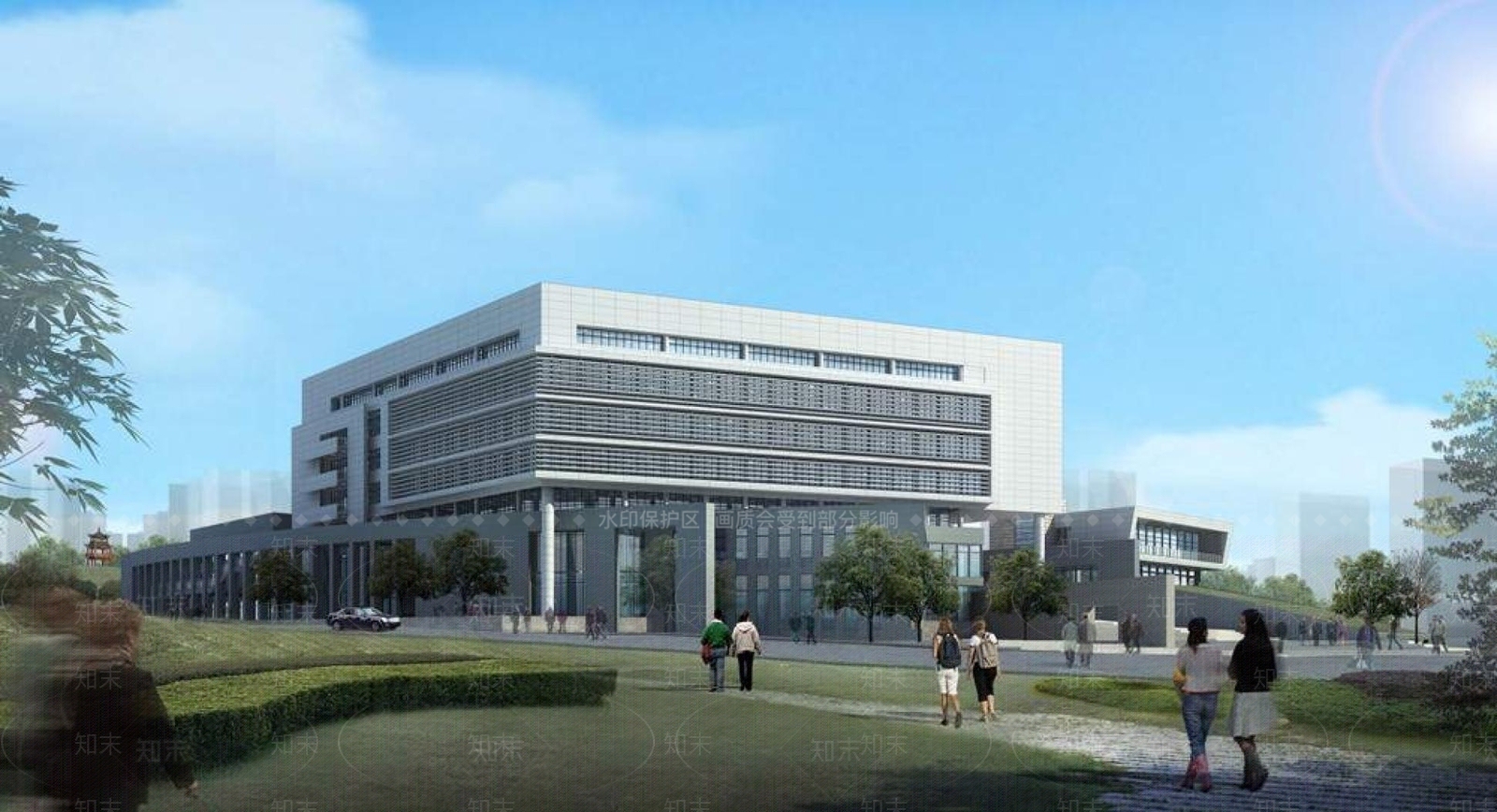 现代学校外观3D模型下载【ID:1195925585】