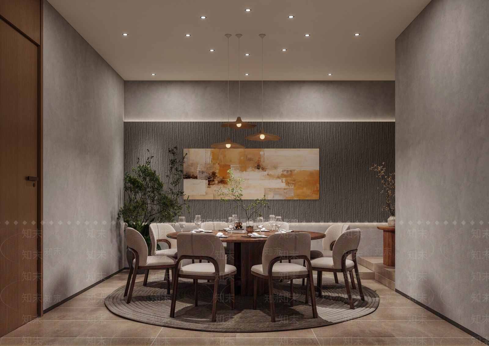 现代自助餐厅3D模型下载【ID:1195926270】