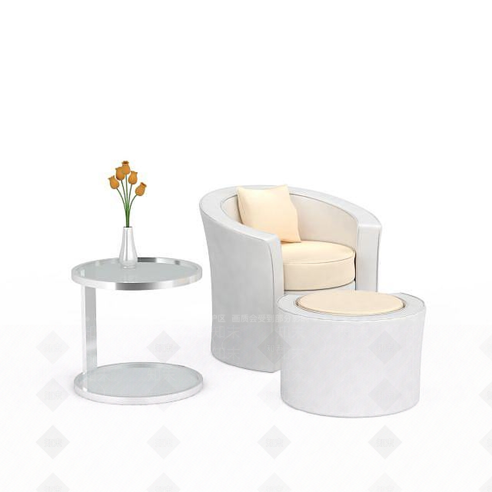 现代双人沙发3D模型下载【ID:1199931487】