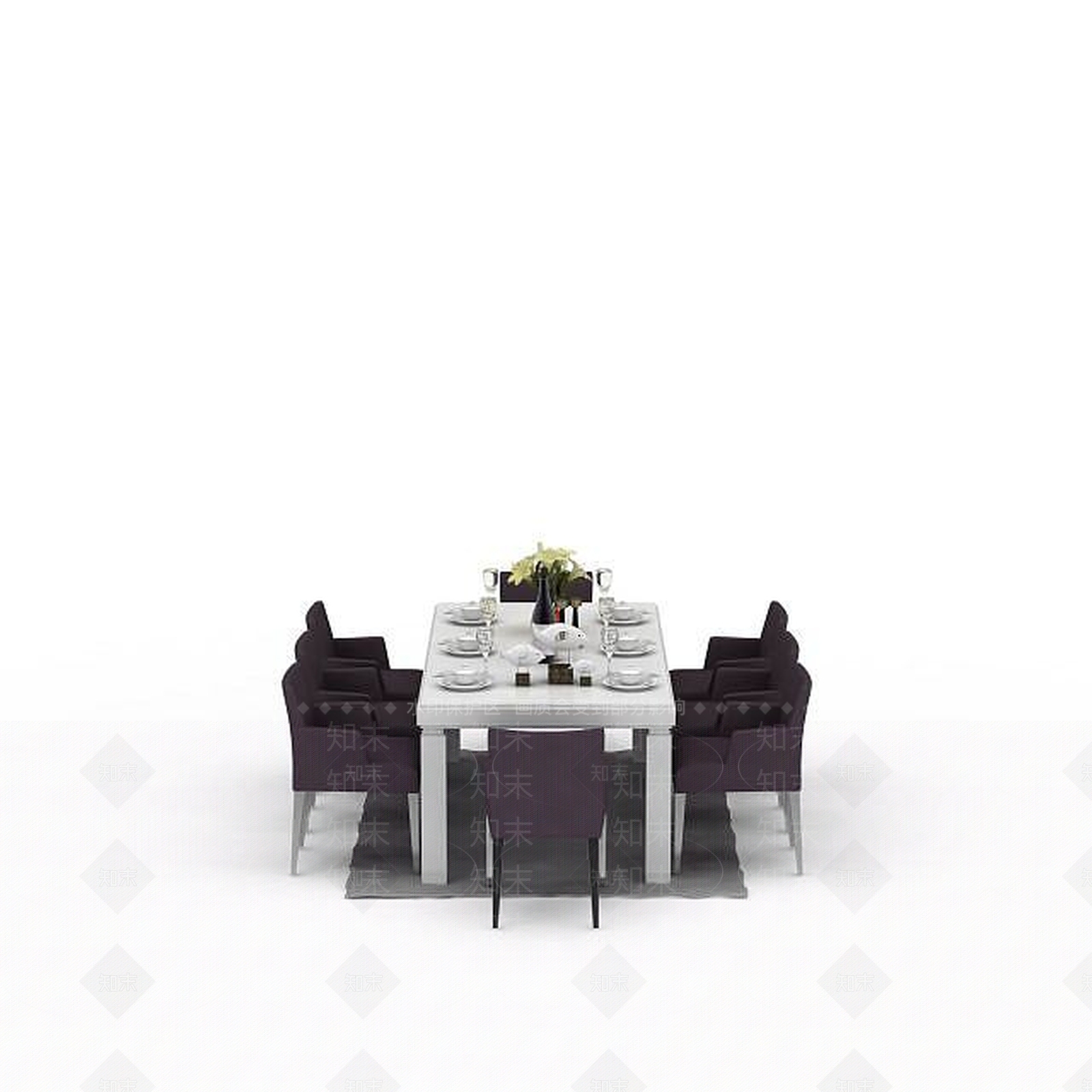 现代书桌椅3D模型下载【ID:1195929113】