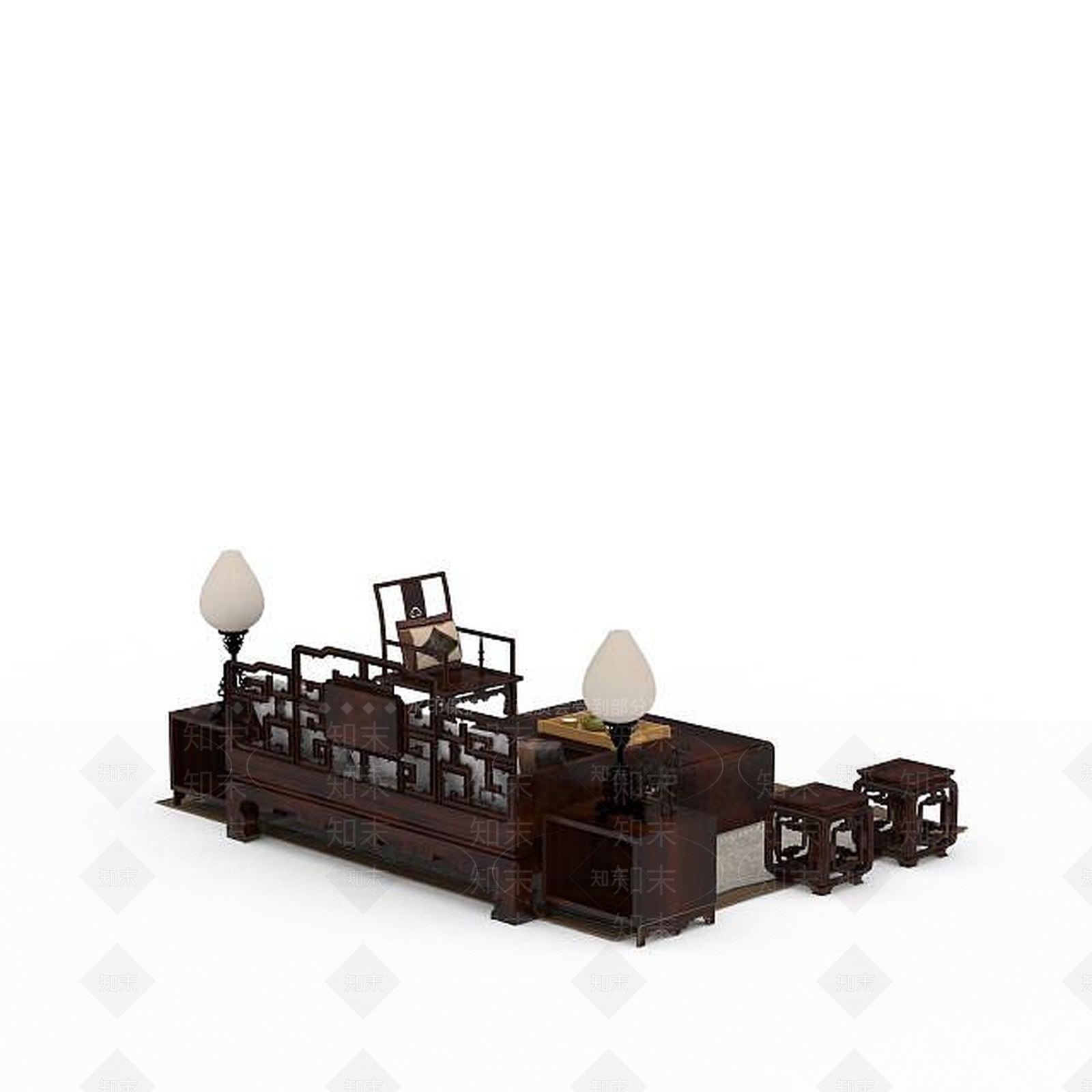 现代双人沙发3D模型下载【ID:1195929857】