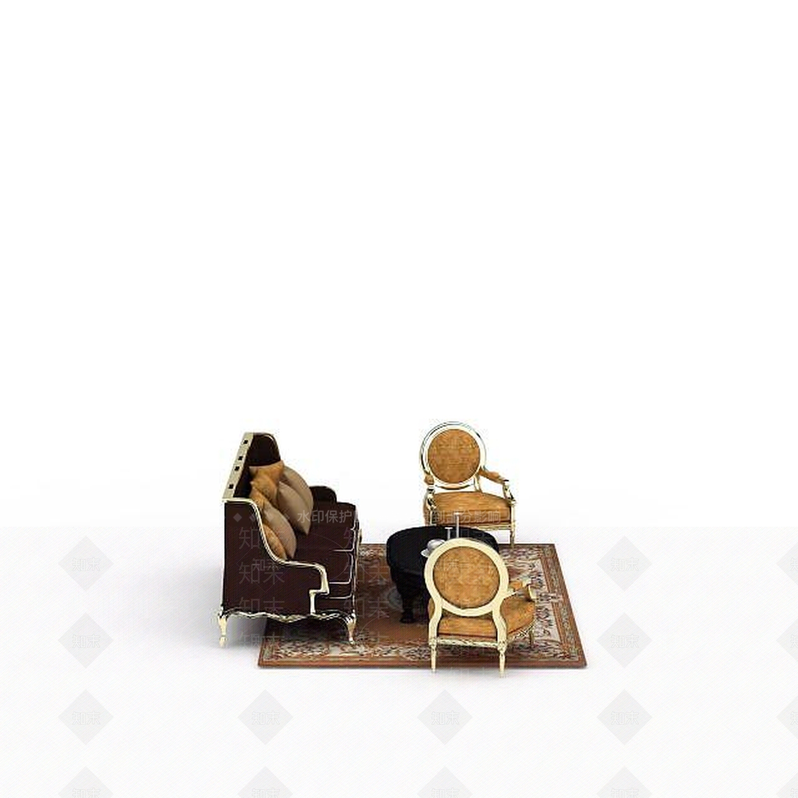 现代双人沙发3D模型下载【ID:1195929903】