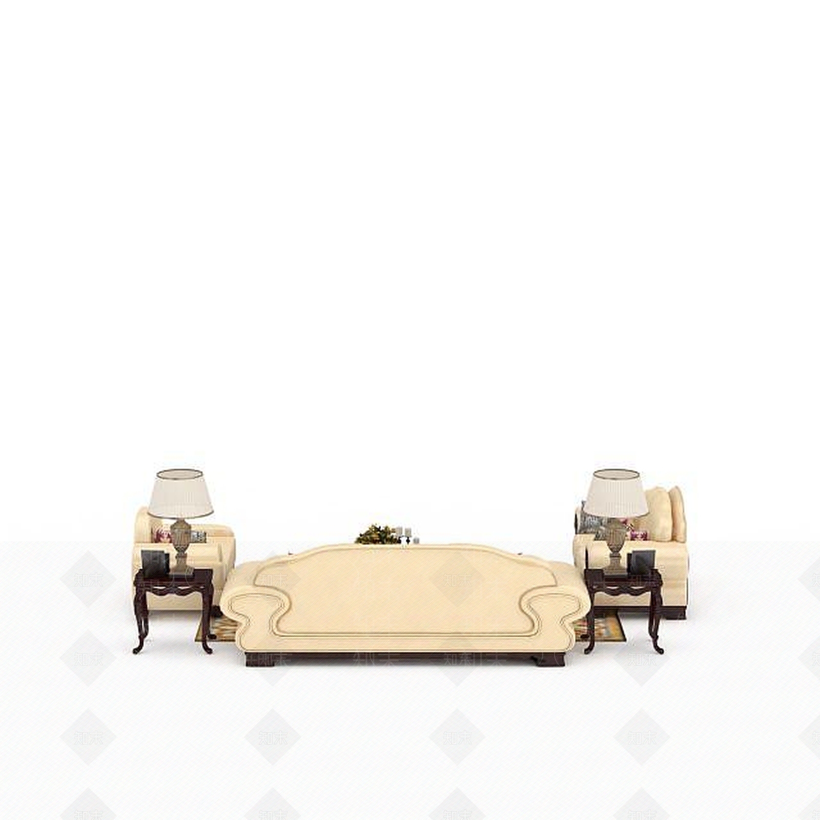 现代双人沙发3D模型下载【ID:1195930064】