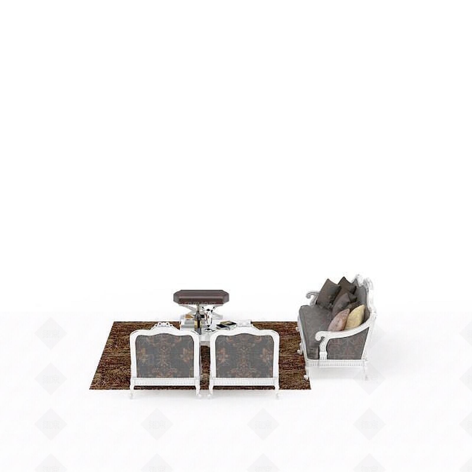 现代双人沙发3D模型下载【ID:1195930088】