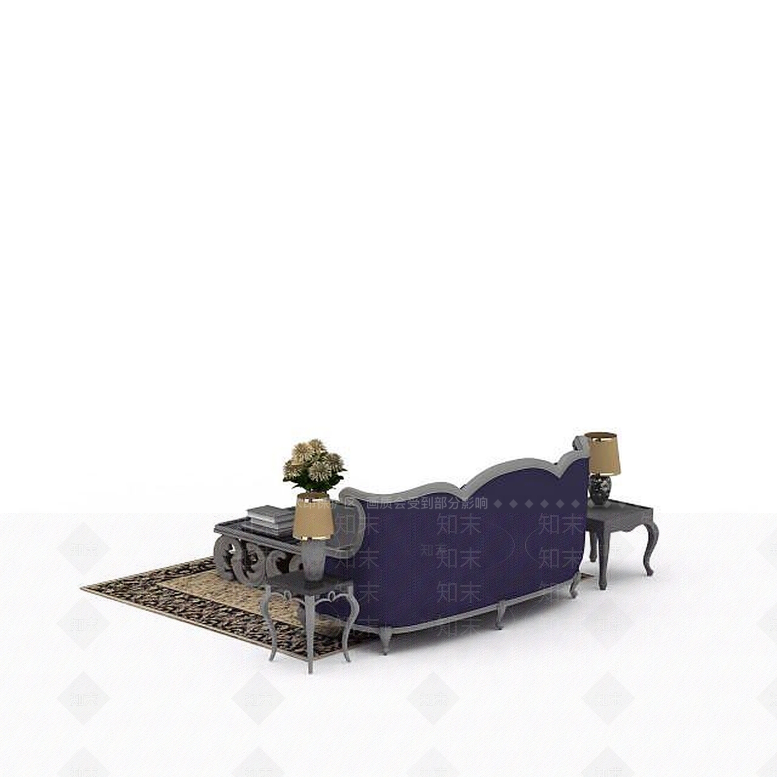 现代双人沙发3D模型下载【ID:1195930130】