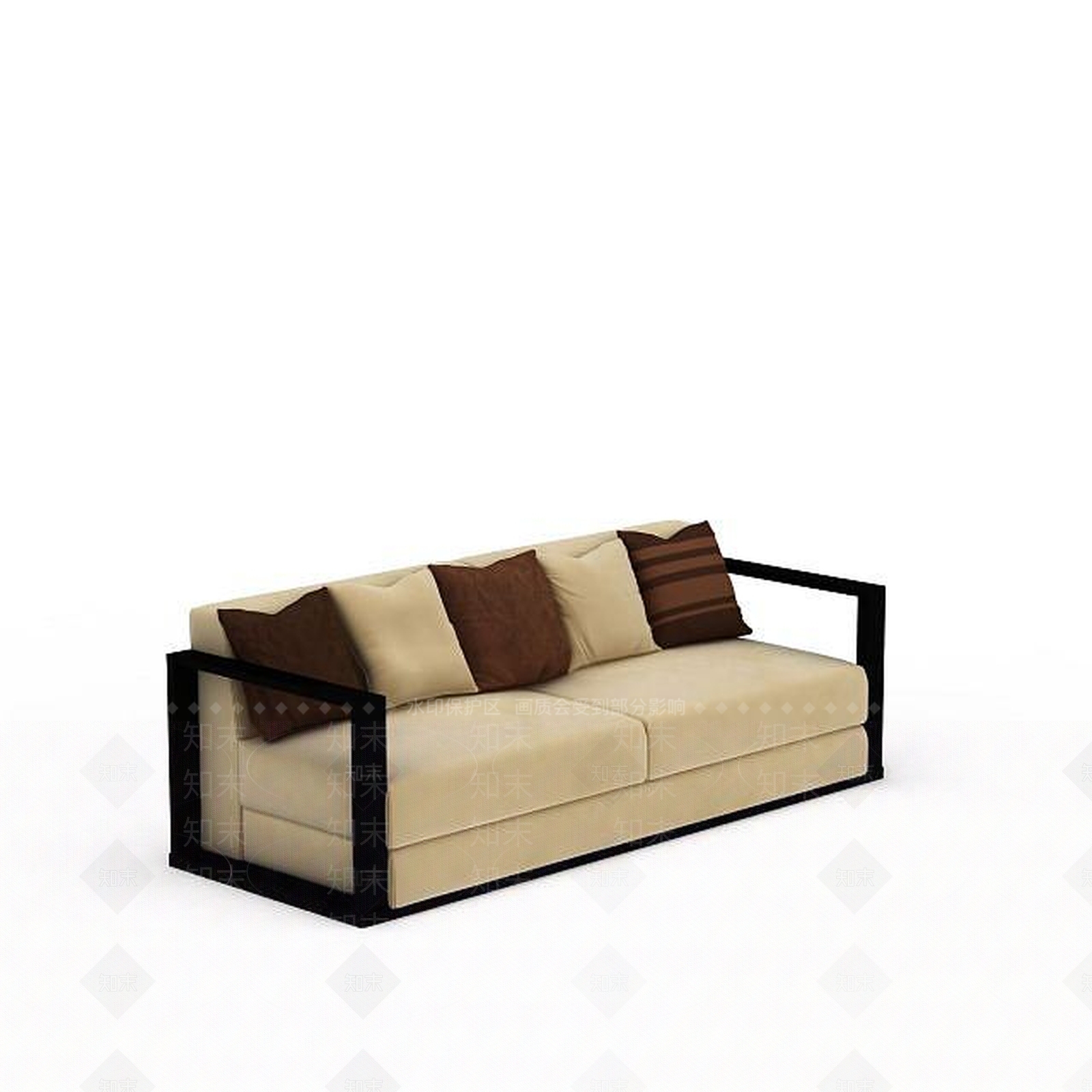 现代双人沙发3D模型下载【ID:1195930562】