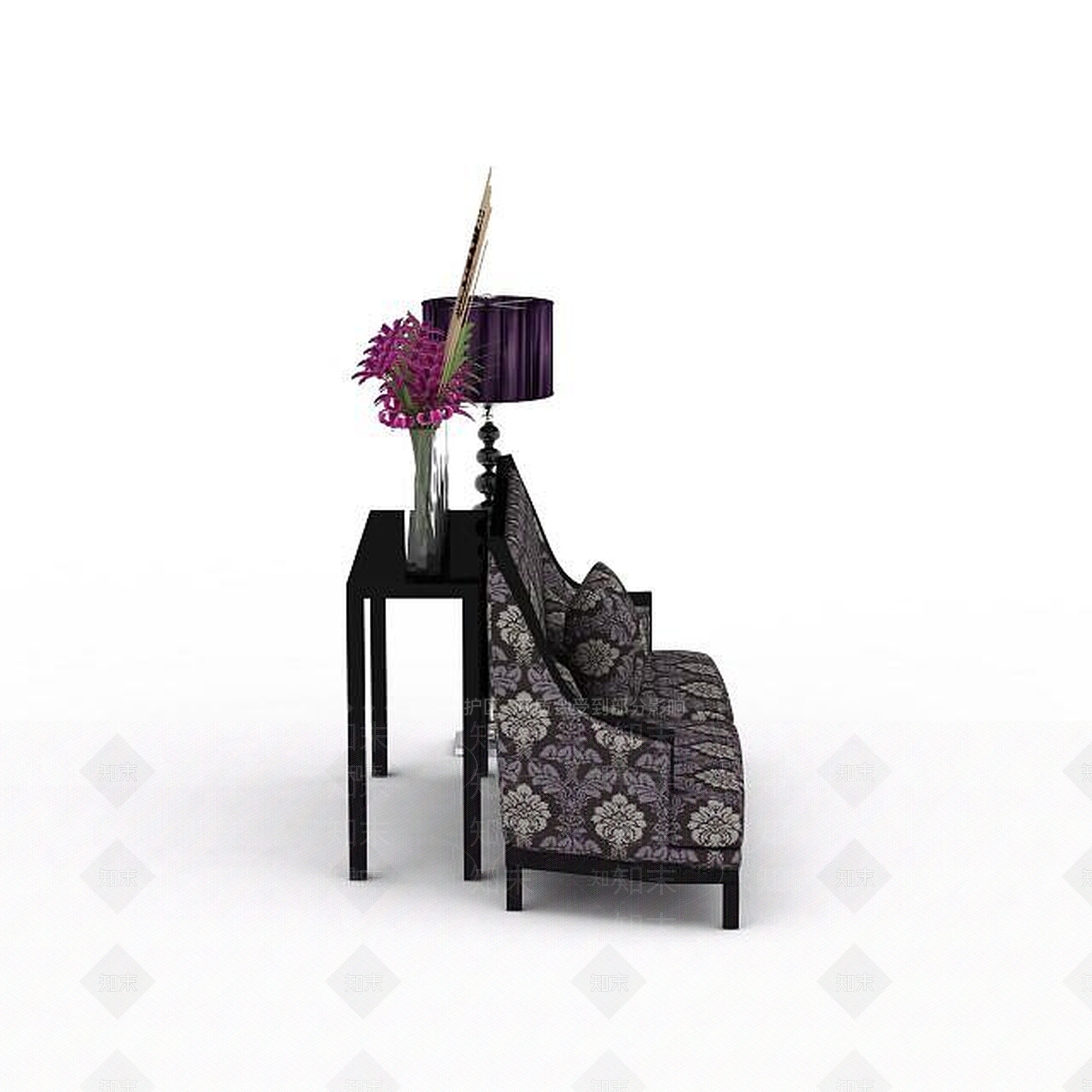 现代双人沙发3D模型下载【ID:1195930596】