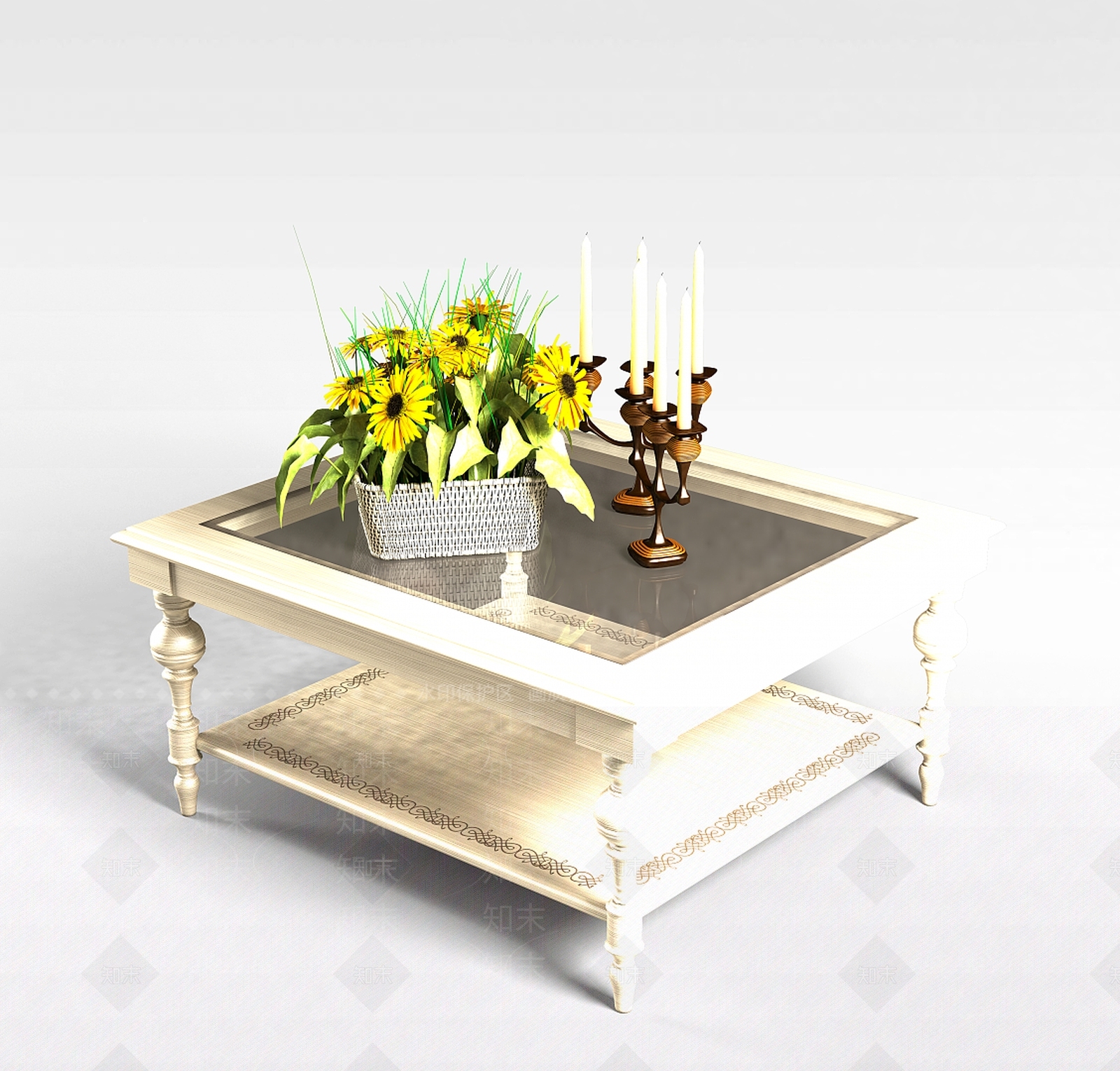 现代书桌3D模型下载【ID:1195930942】
