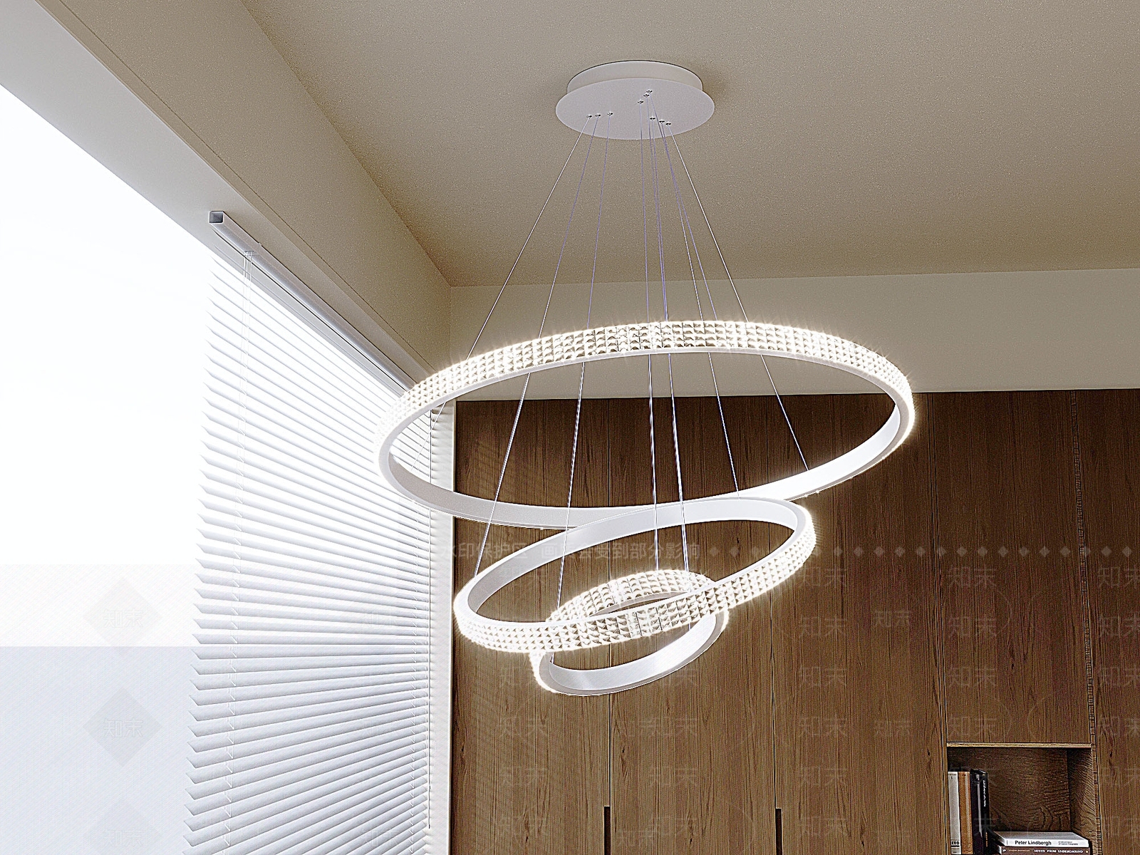 奶油北欧客厅吊灯3D模型下载【ID:1195931812】