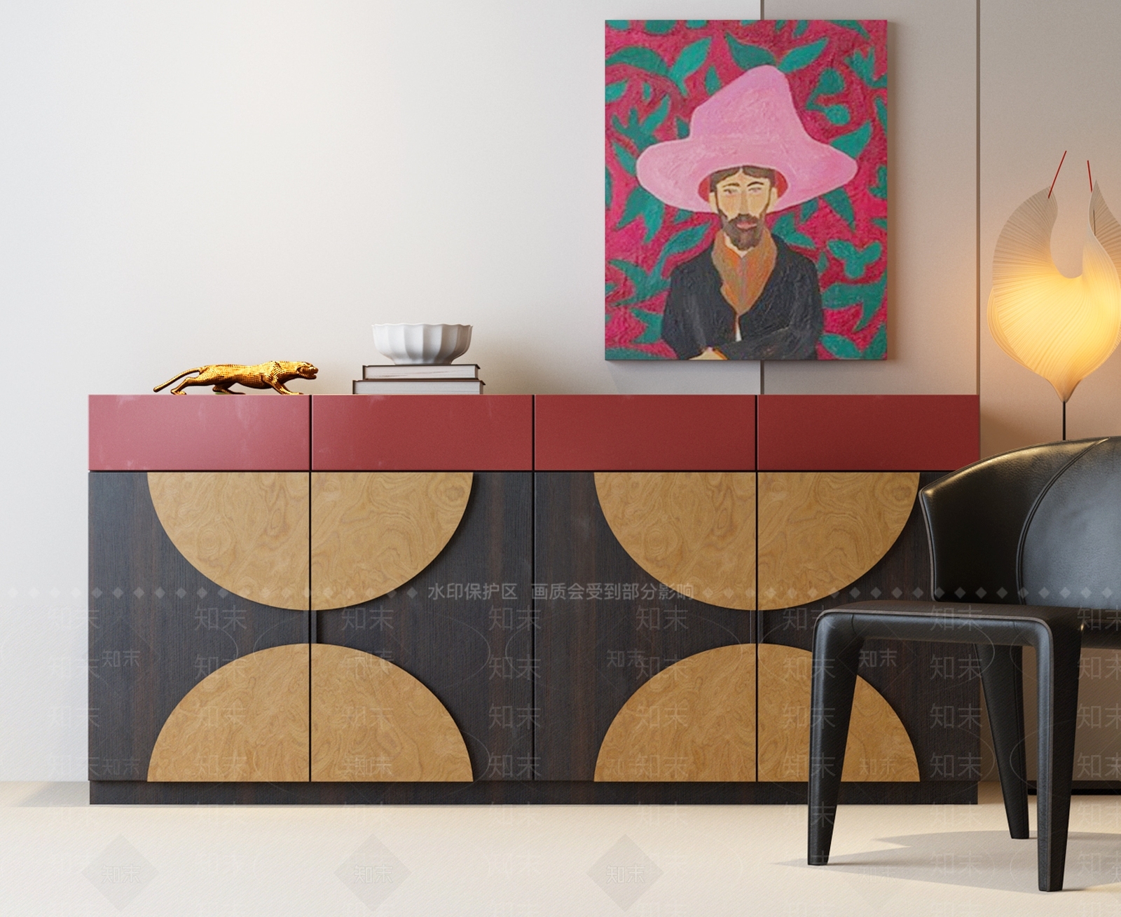 现代中古斗柜3D模型下载【ID:1195932048】