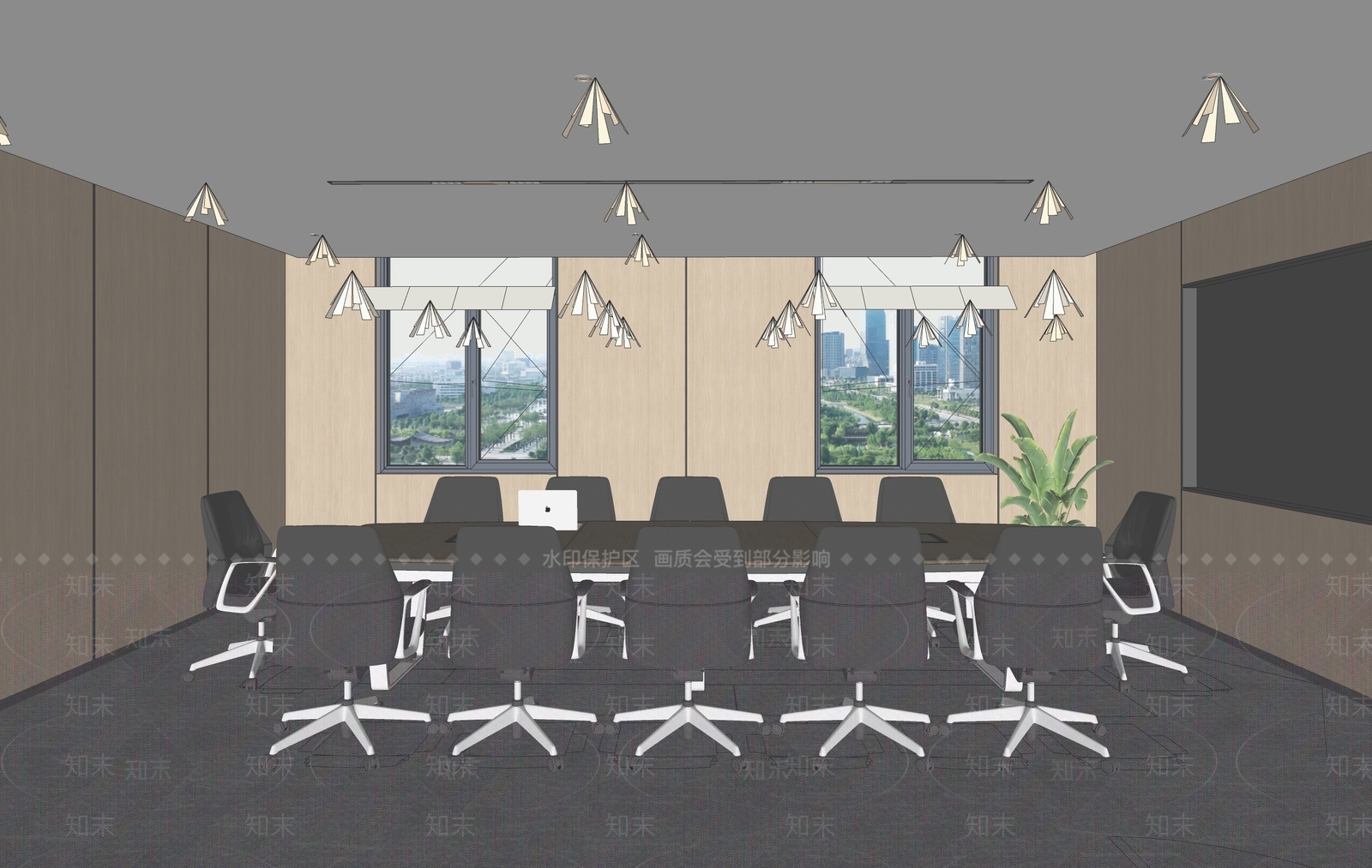 现代会议室SU模型下载【ID:1195933822】