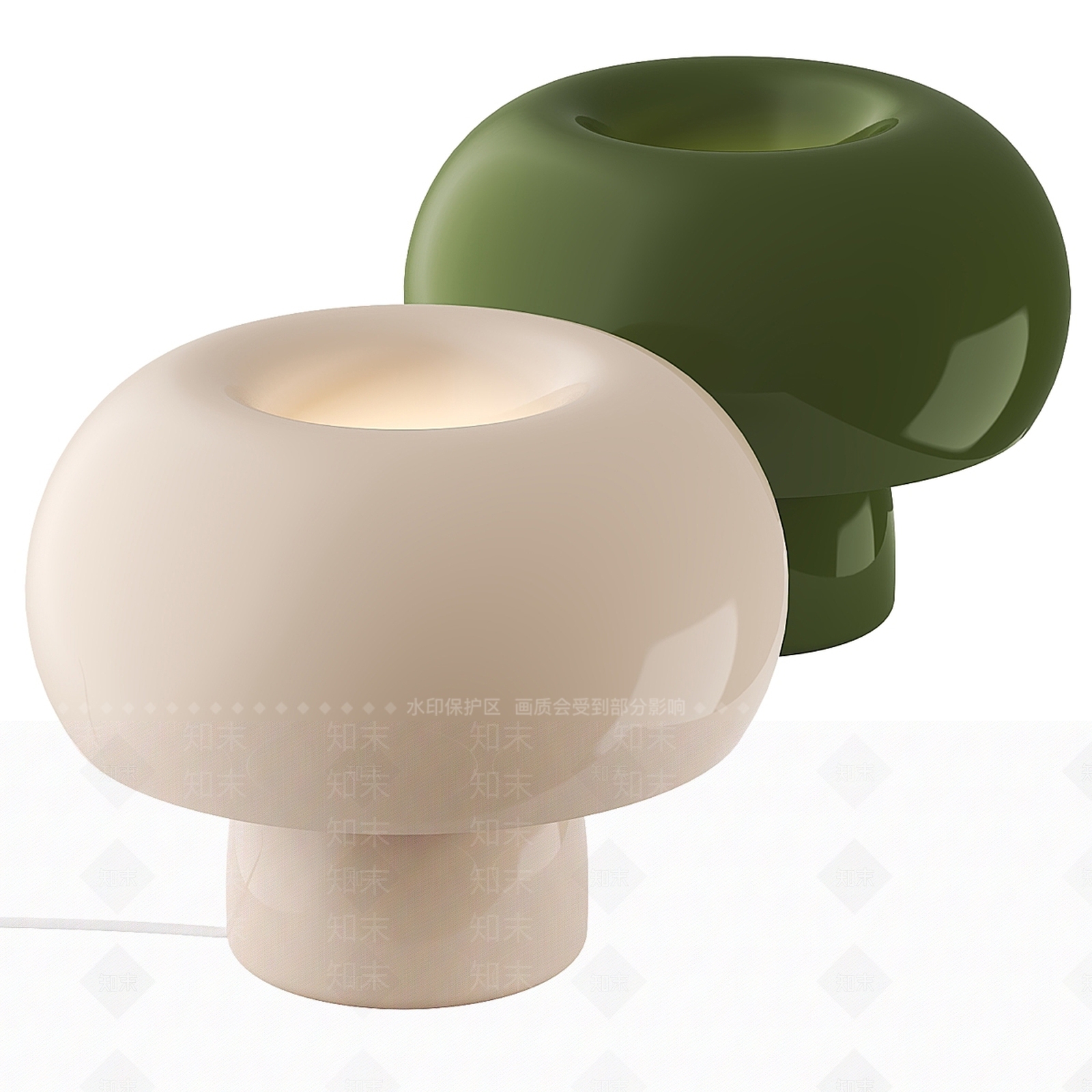 现代奶油台灯3D模型下载【ID:1195934941】