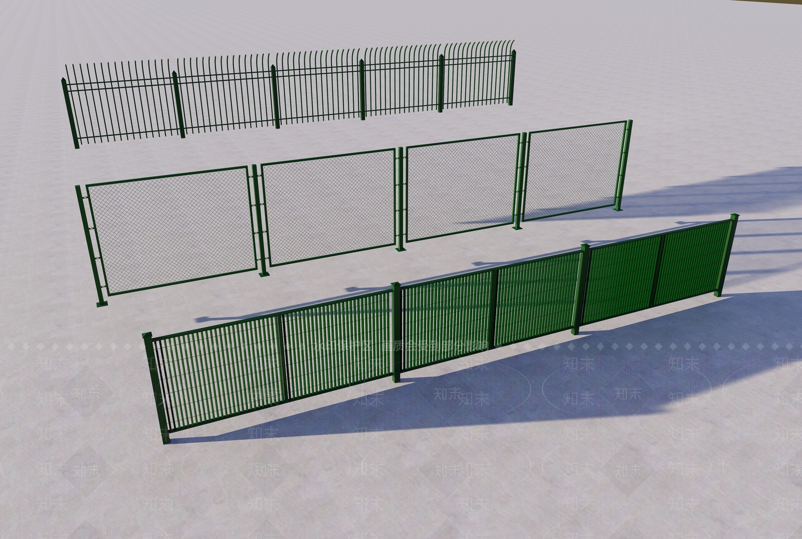 现代围栏护栏SU模型下载【ID:1195935370】
