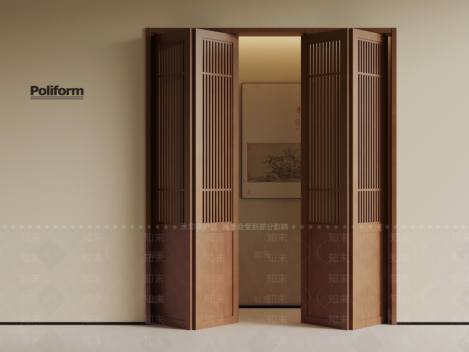 中古折叠门SU模型下载【ID:1195935379】