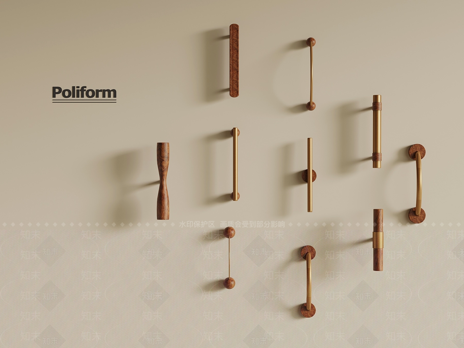 中古拉手SU模型下载【ID:1195938807】