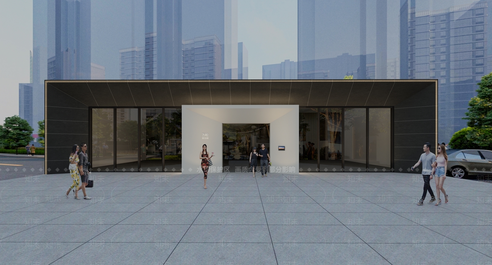 现代小区建筑SU模型下载【ID:1195944900】