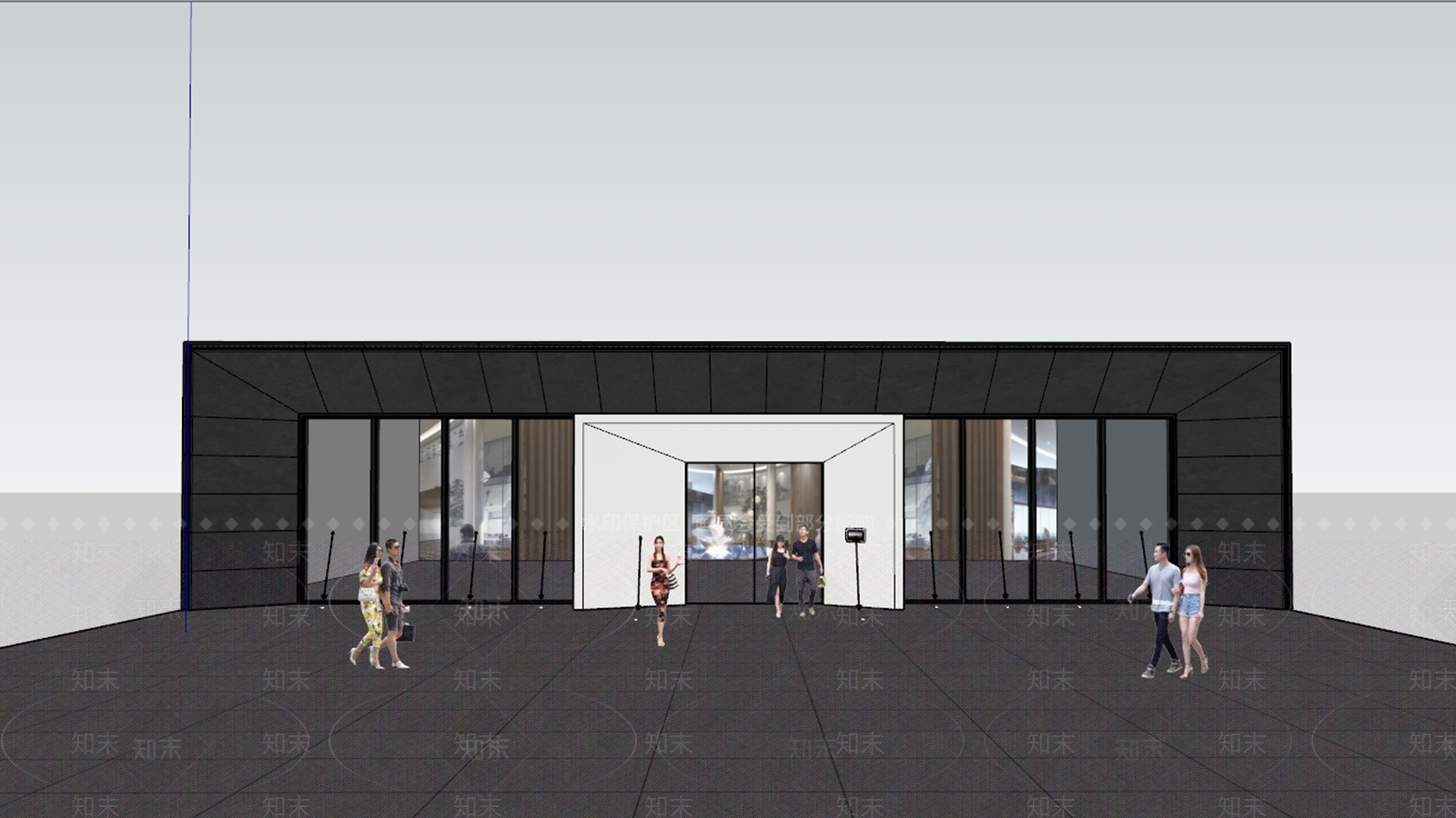现代小区建筑SU模型下载【ID:1195944900】