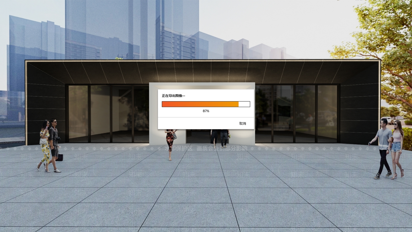 现代小区建筑SU模型下载【ID:1195944900】