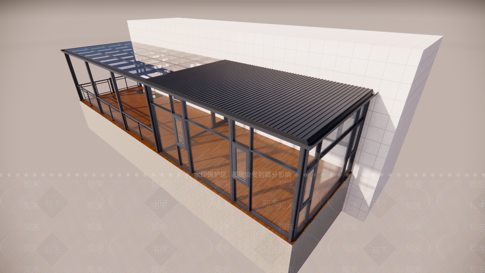 现代极简庭院小品SU模型下载【ID:1195944307】