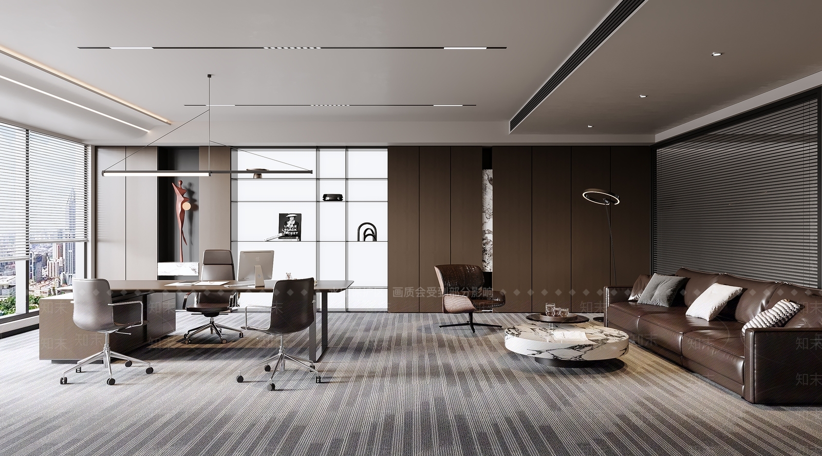 现代意式经理办公室SU模型下载【ID:1195947193】