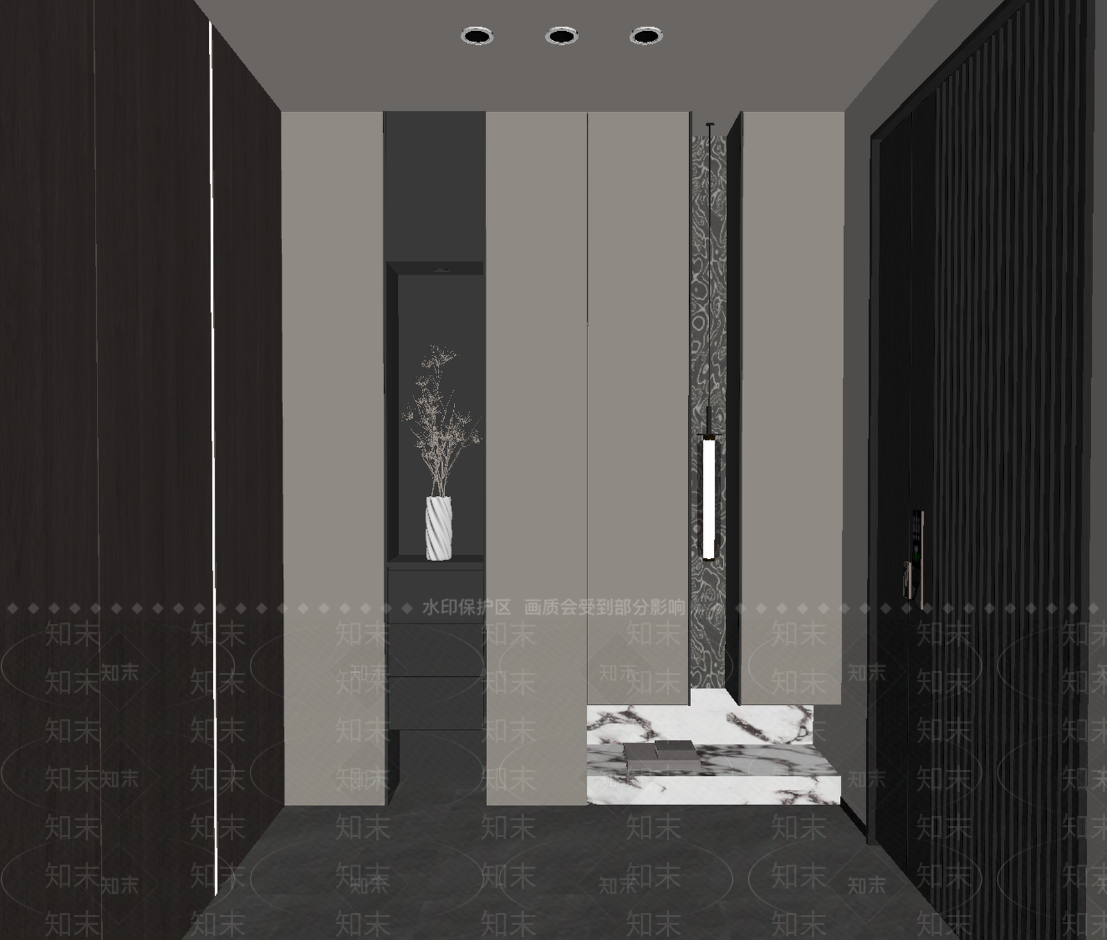 现代意式玄关SU模型下载【ID:1195951404】