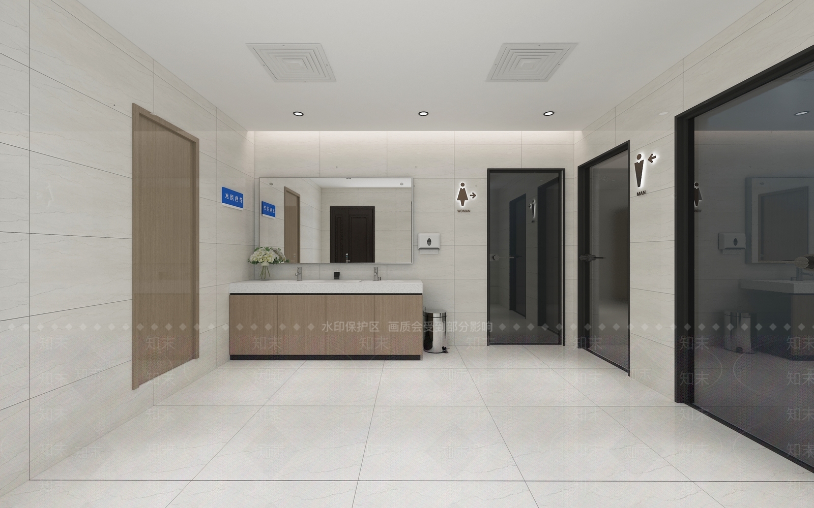 现代公共卫生间3D模型下载【ID:1195956962】